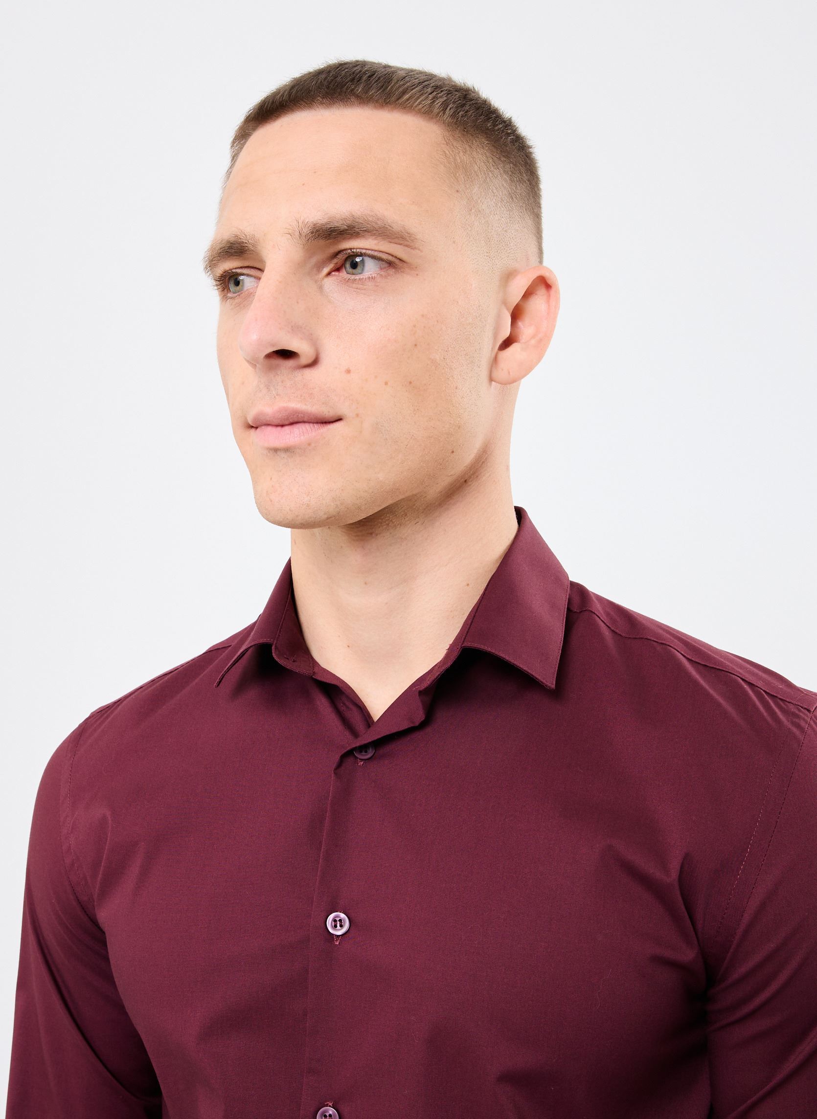 Chemises CHEMUNI homme bordeaux MADE BY Chemises CHEMUNI homme bordeaux MAROON BANNER