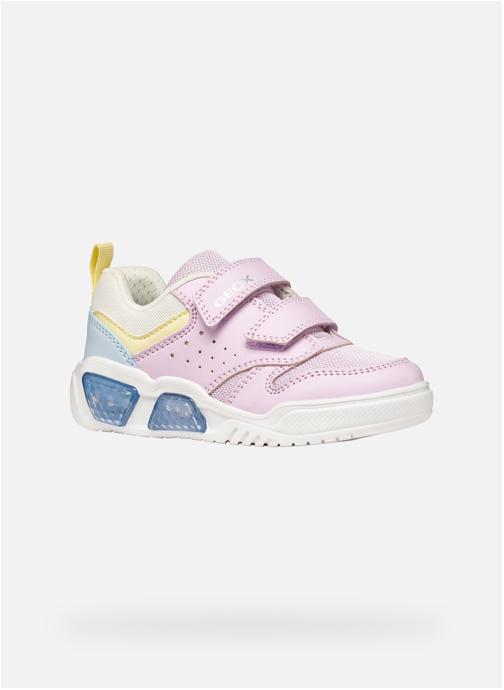 Geox Baskets basses ILLUMINUS GIRL fille rose