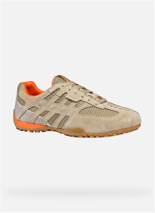 Geox Baskets basses U SNAKE ORIGINAL homme beige