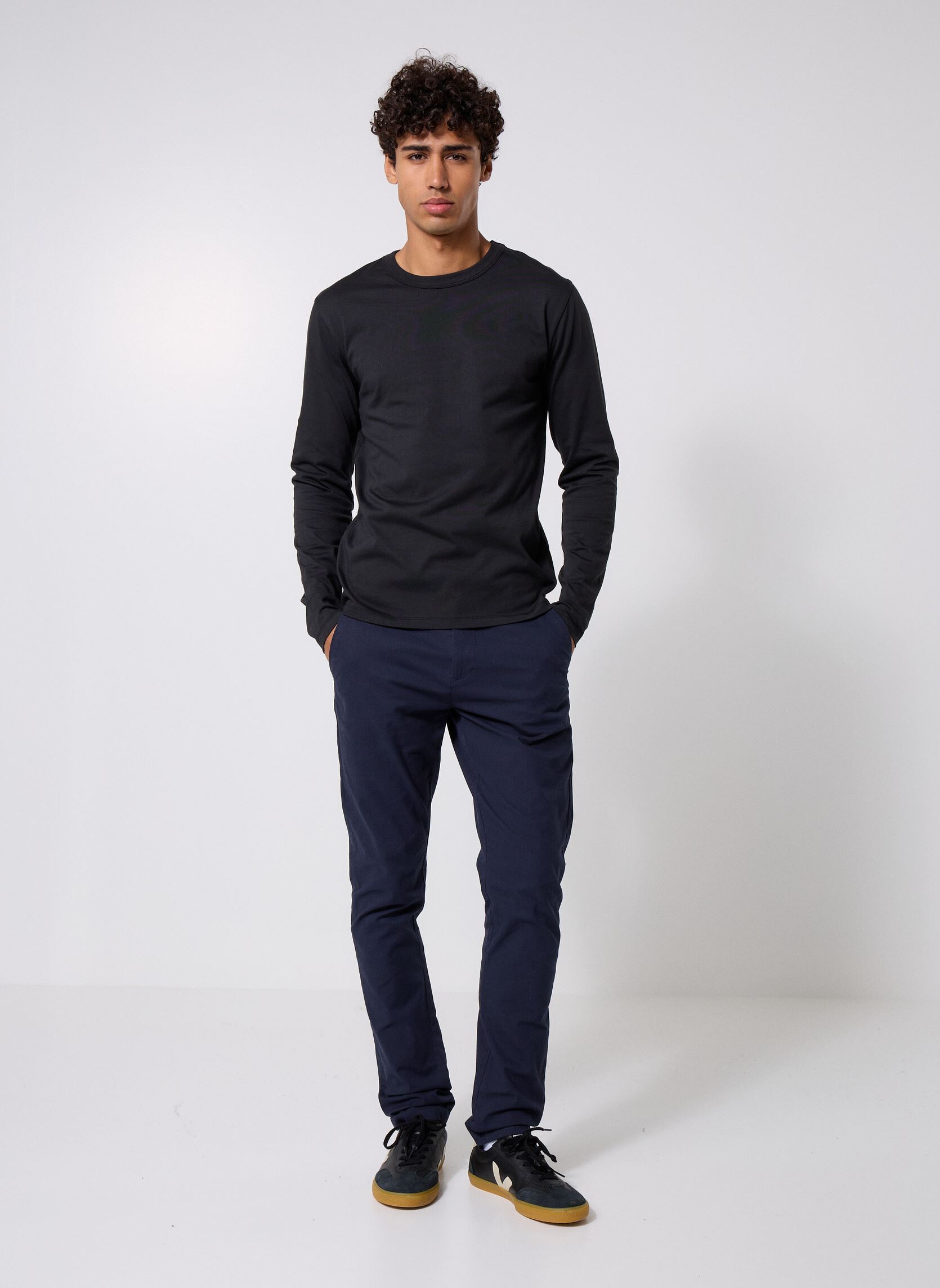T-shirt a maniche lunghe TPERFLONG uomo nero Marvin&Co T-shirt a maniche lunghe TPERFLONG uomo nero JET BLACK