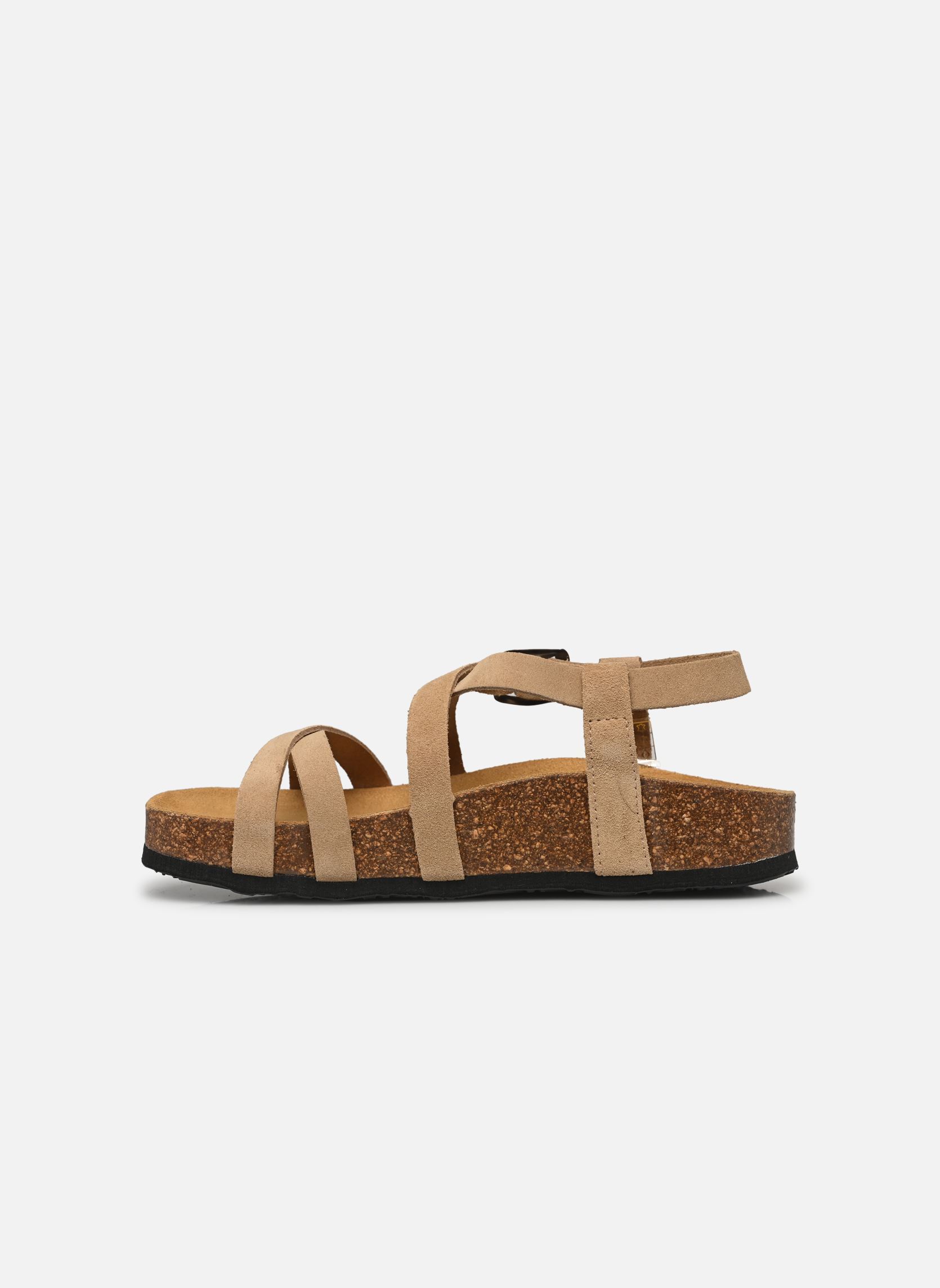 Sandalen met sleehak en plateau CP NEMO dames bruin Plakton Sandalen met sleehak en plateau CP NEMO dames bruin TAN 106 X