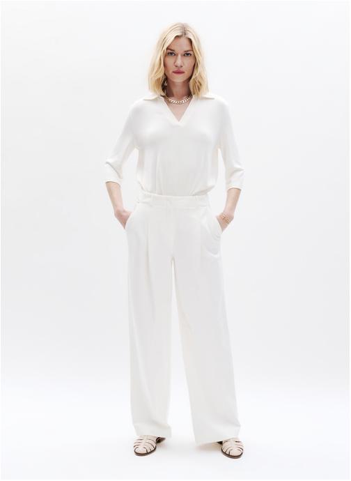 Caroll Pantalons droit Pantalons - 251P-PRINCIPO femme blanc