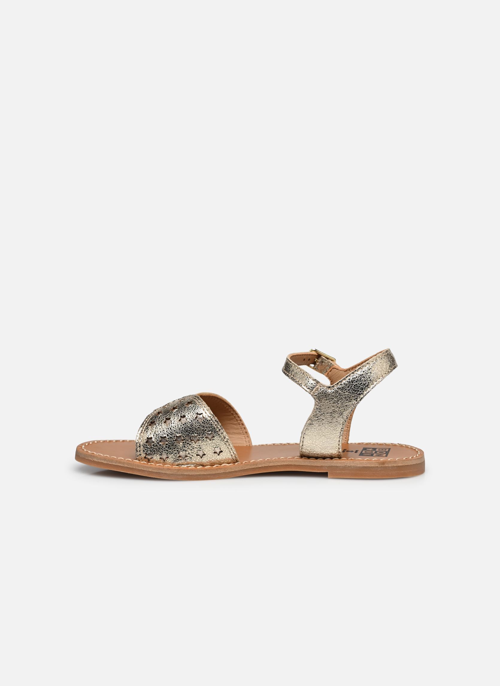 Sandales SANDY PERFO fille or et bronze Bonton Sandales SANDY PERFO fille or et bronze Platine