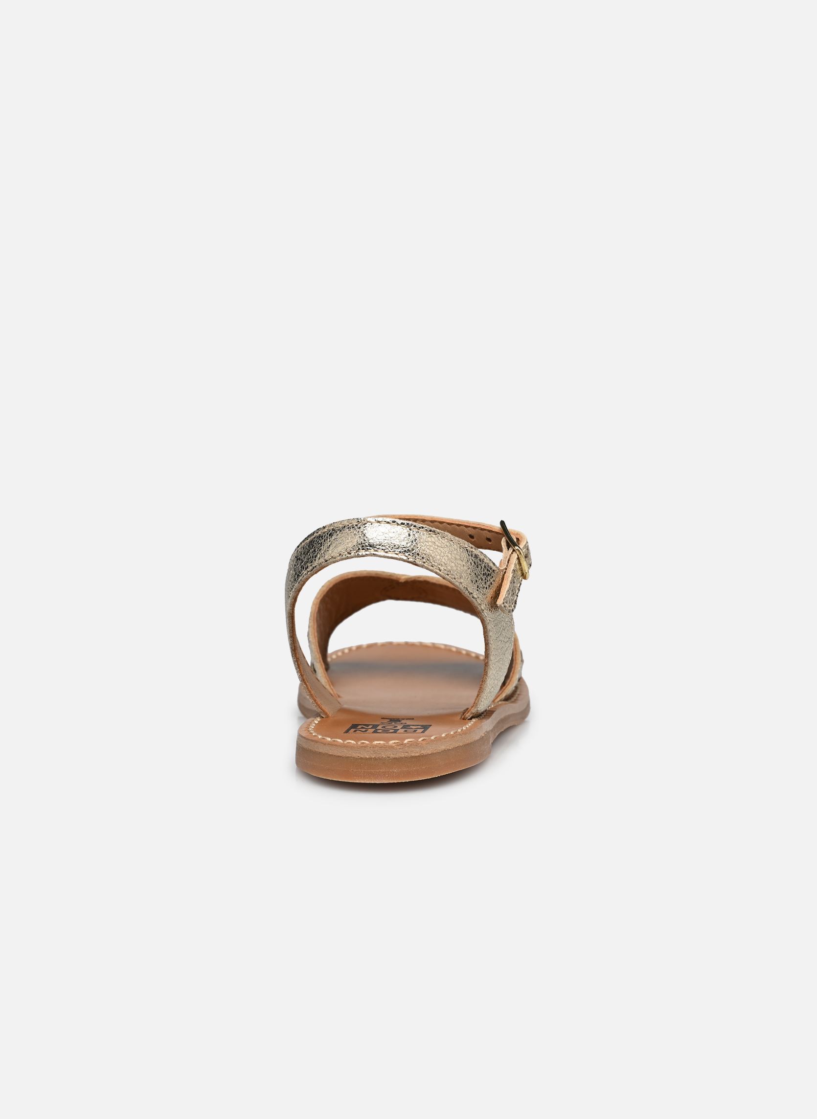Sandales SANDY PERFO fille or et bronze Bonton Sandales SANDY PERFO fille or et bronze Platine