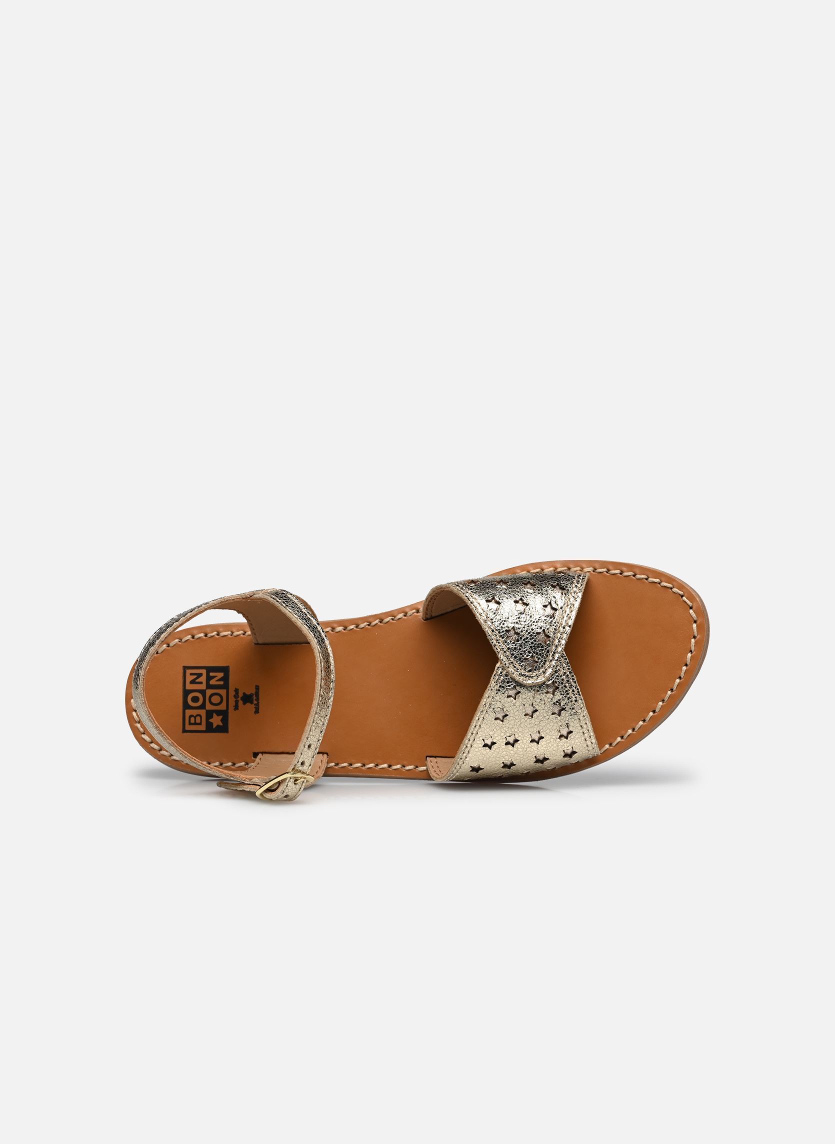 Sandales SANDY PERFO fille or et bronze Bonton Sandales SANDY PERFO fille or et bronze Platine