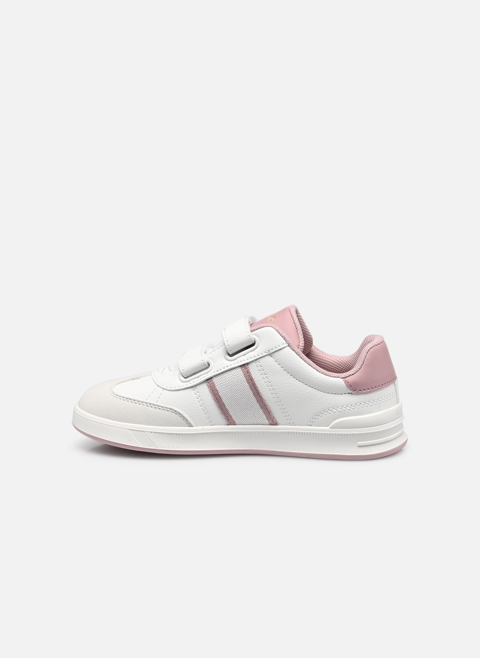 Baskets basses HERITAGE COURT III T-TOE EZ fille blanc Polo Ralph Lauren Baskets basses HERITAGE COURT III T-TOE EZ fille blanc WHITE SMOOTH/BLUSH PINK W/ GOL