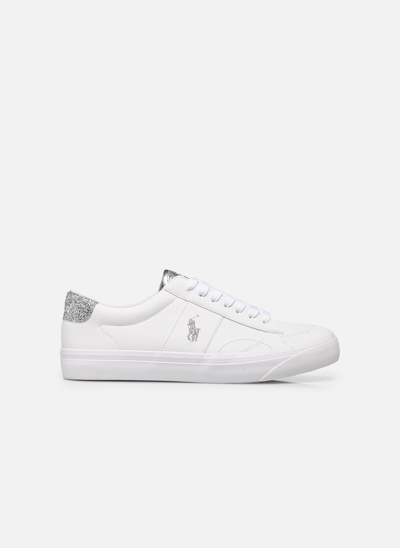Lage sneakers RYLEY meisjes wit Polo Ralph Lauren Lage sneakers RYLEY meisjes wit WHITE SMOOTH / SILVER GLITTER