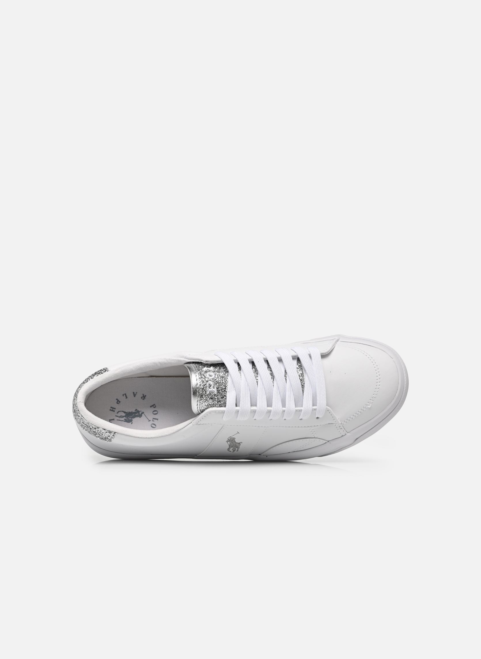 Lage sneakers RYLEY meisjes wit Polo Ralph Lauren Lage sneakers RYLEY meisjes wit WHITE SMOOTH / SILVER GLITTER