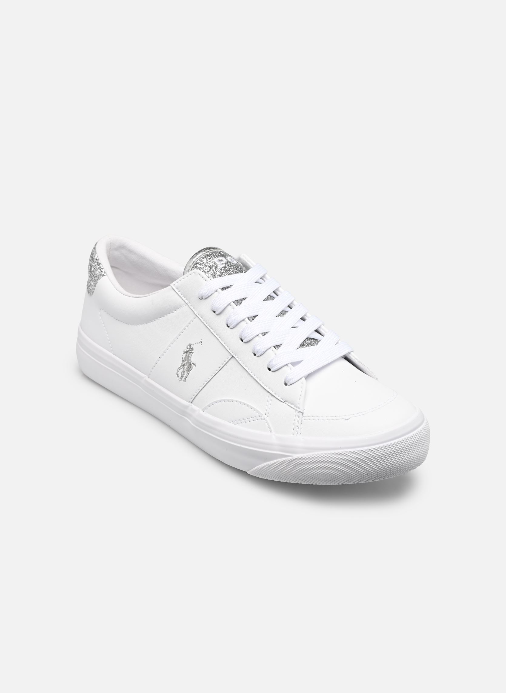 Lage sneakers RYLEY meisjes wit Polo Ralph Lauren Lage sneakers RYLEY meisjes wit WHITE SMOOTH / SILVER GLITTER