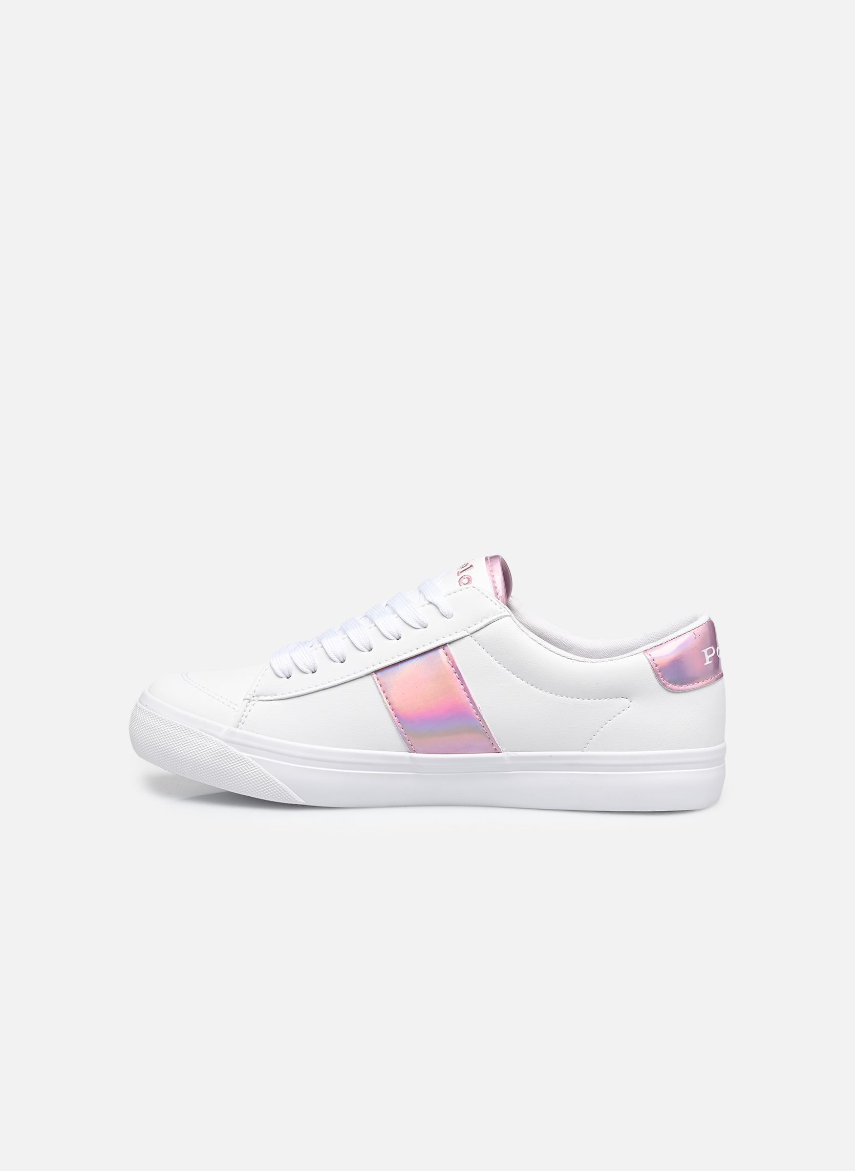 Lage sneakers RYLEY meisjes wit Polo Ralph Lauren Lage sneakers RYLEY meisjes wit WHITE TUMBLED/PINK METALLIC W/