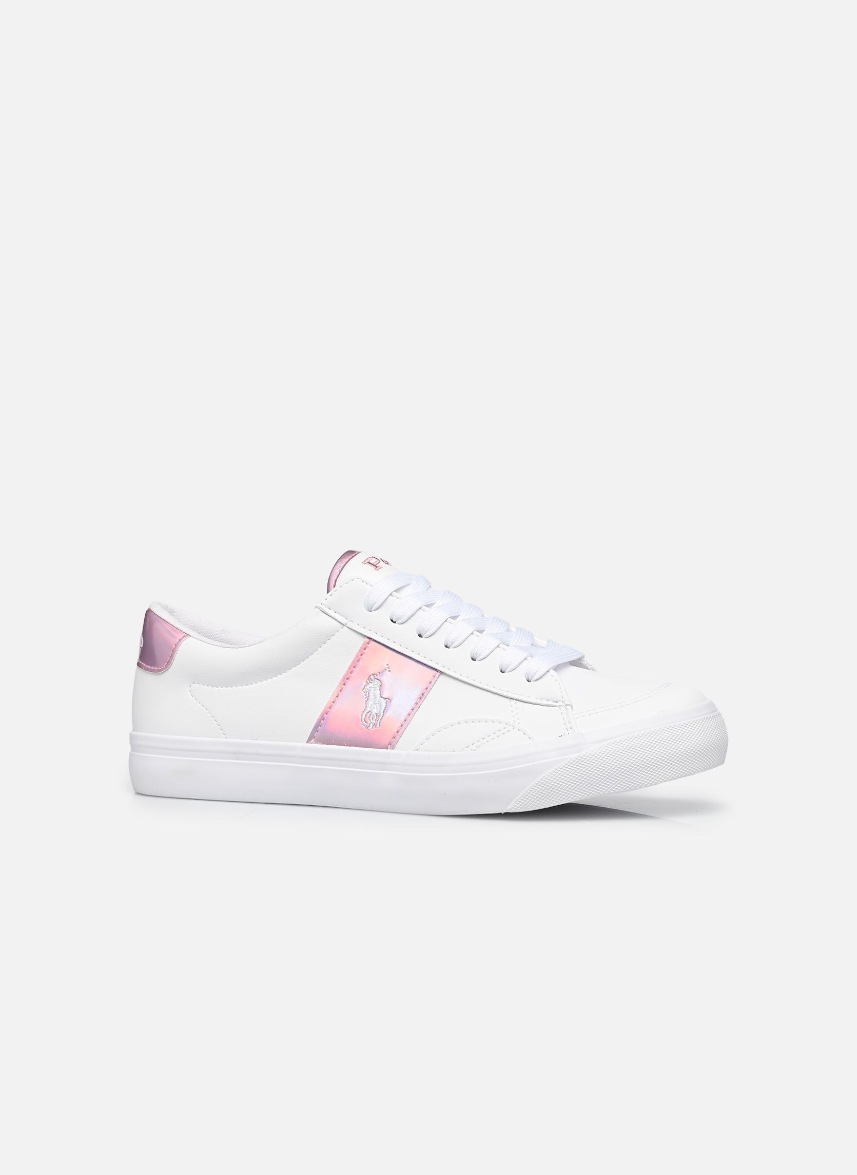 Lage sneakers RYLEY meisjes wit Polo Ralph Lauren Lage sneakers RYLEY meisjes wit WHITE TUMBLED/PINK METALLIC W/