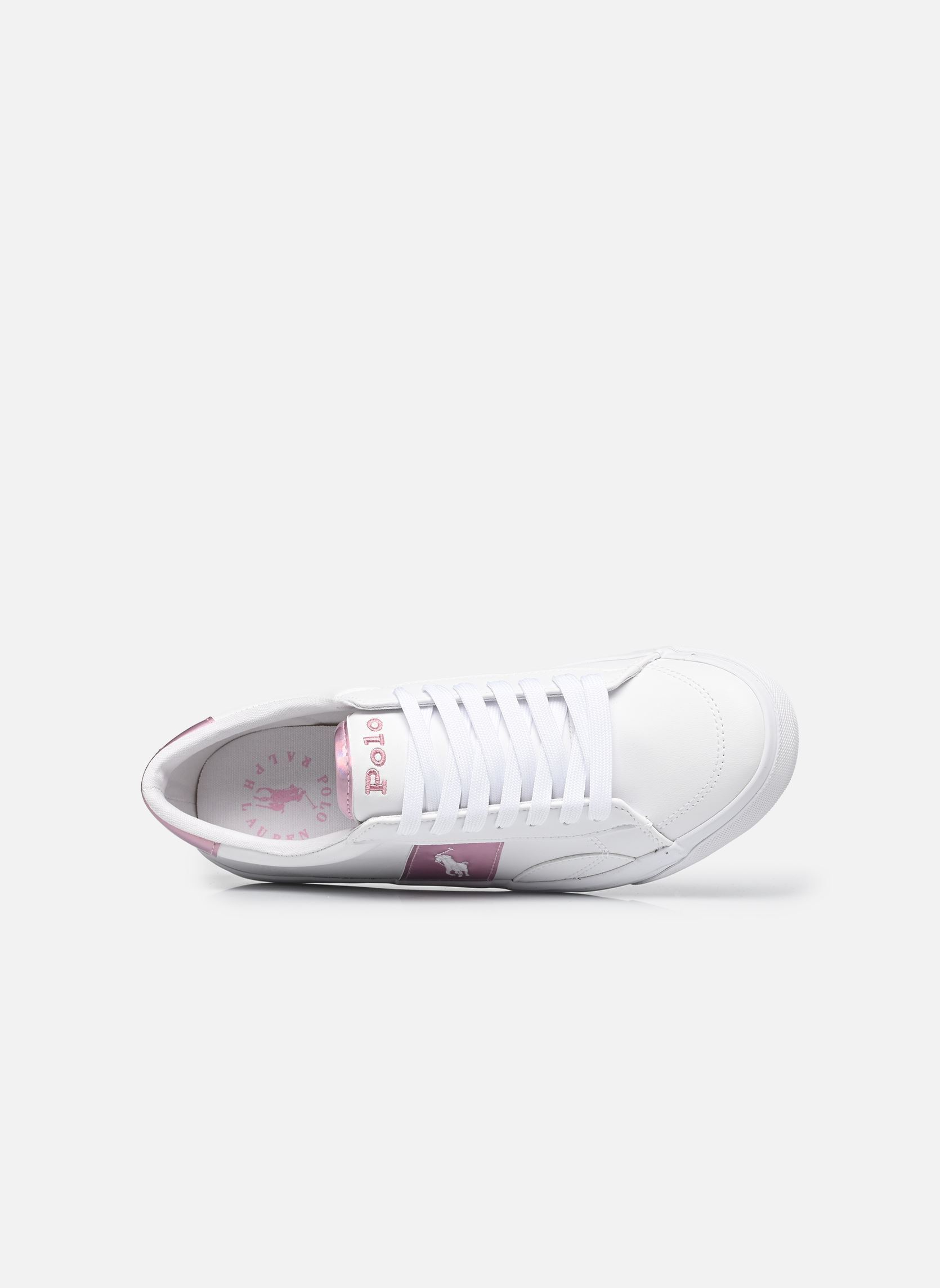 Lage sneakers RYLEY meisjes wit Polo Ralph Lauren Lage sneakers RYLEY meisjes wit WHITE TUMBLED/PINK METALLIC W/