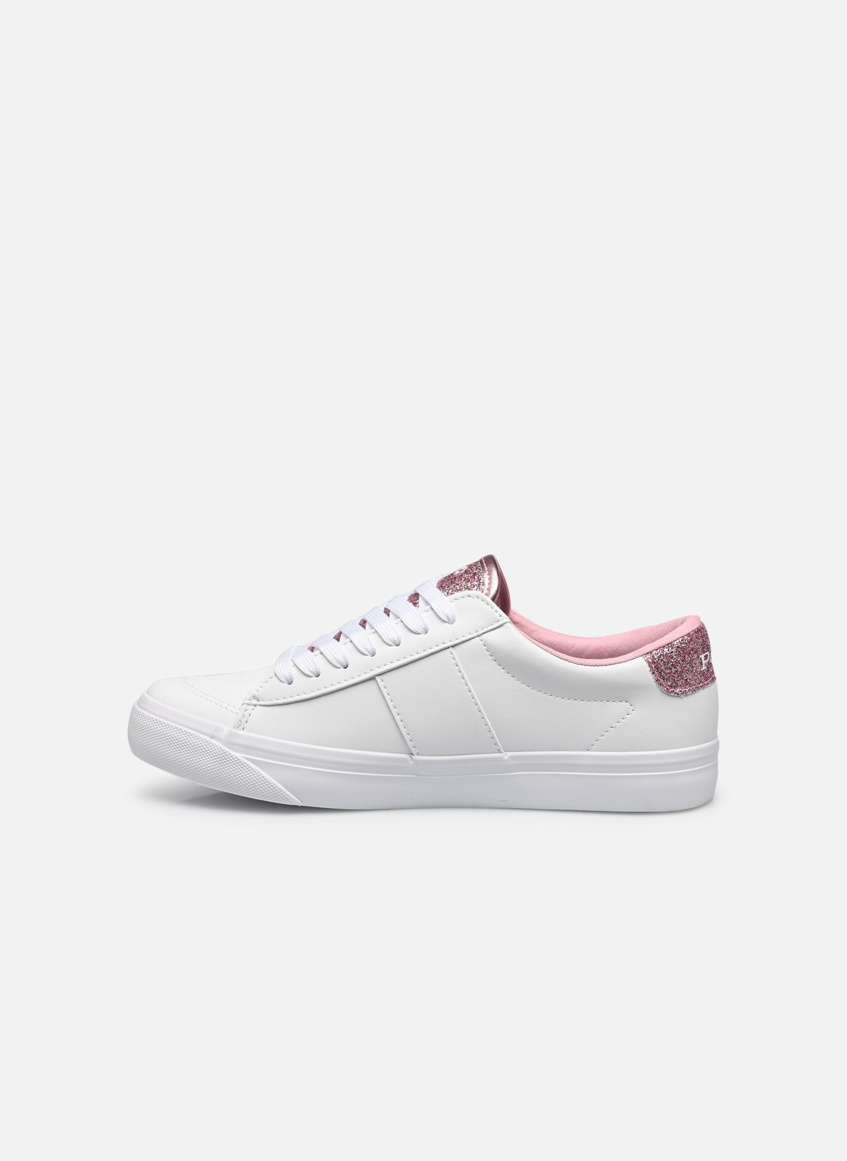 Niedrige Sneaker RYLEY mädchen weiß Polo Ralph Lauren Niedrige Sneaker RYLEY mädchen weiß J-'WHITE SMOOTH/ PINK GLITTER/