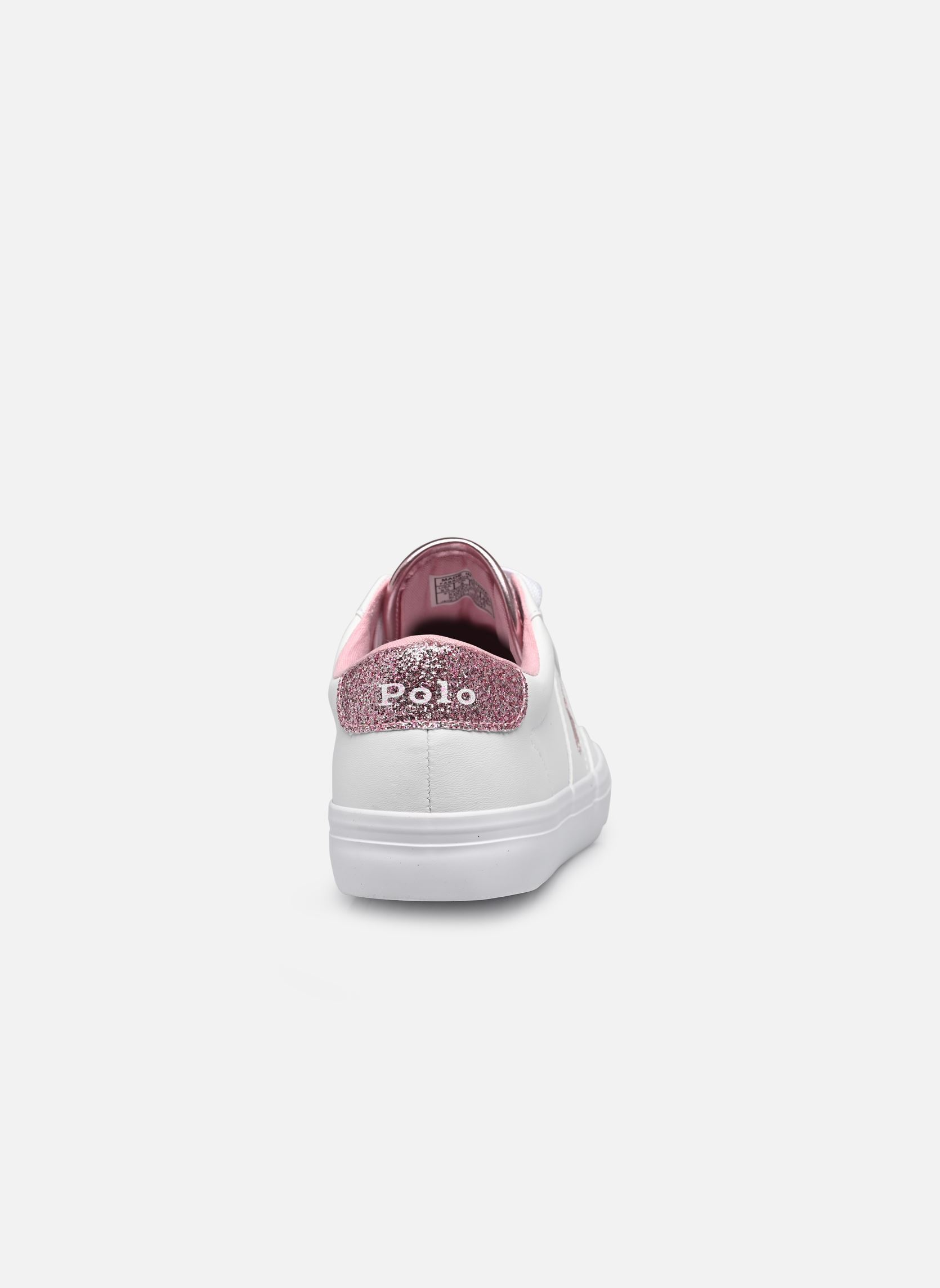 Niedrige Sneaker RYLEY mädchen weiß Polo Ralph Lauren Niedrige Sneaker RYLEY mädchen weiß J-'WHITE SMOOTH/ PINK GLITTER/