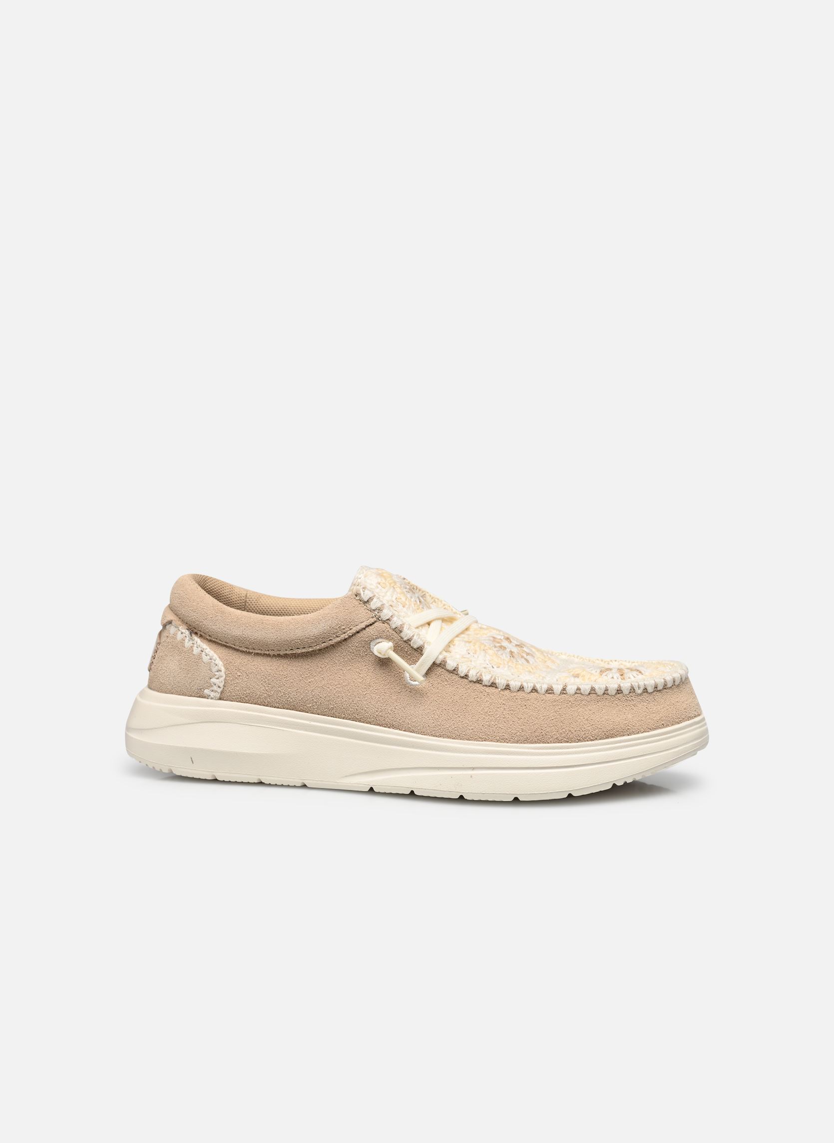Sneaker Wendy COMF Suede Crochet damen beige HEYDUDE Sneaker Wendy COMF Suede Crochet damen beige IRISH CREAM/MULTI