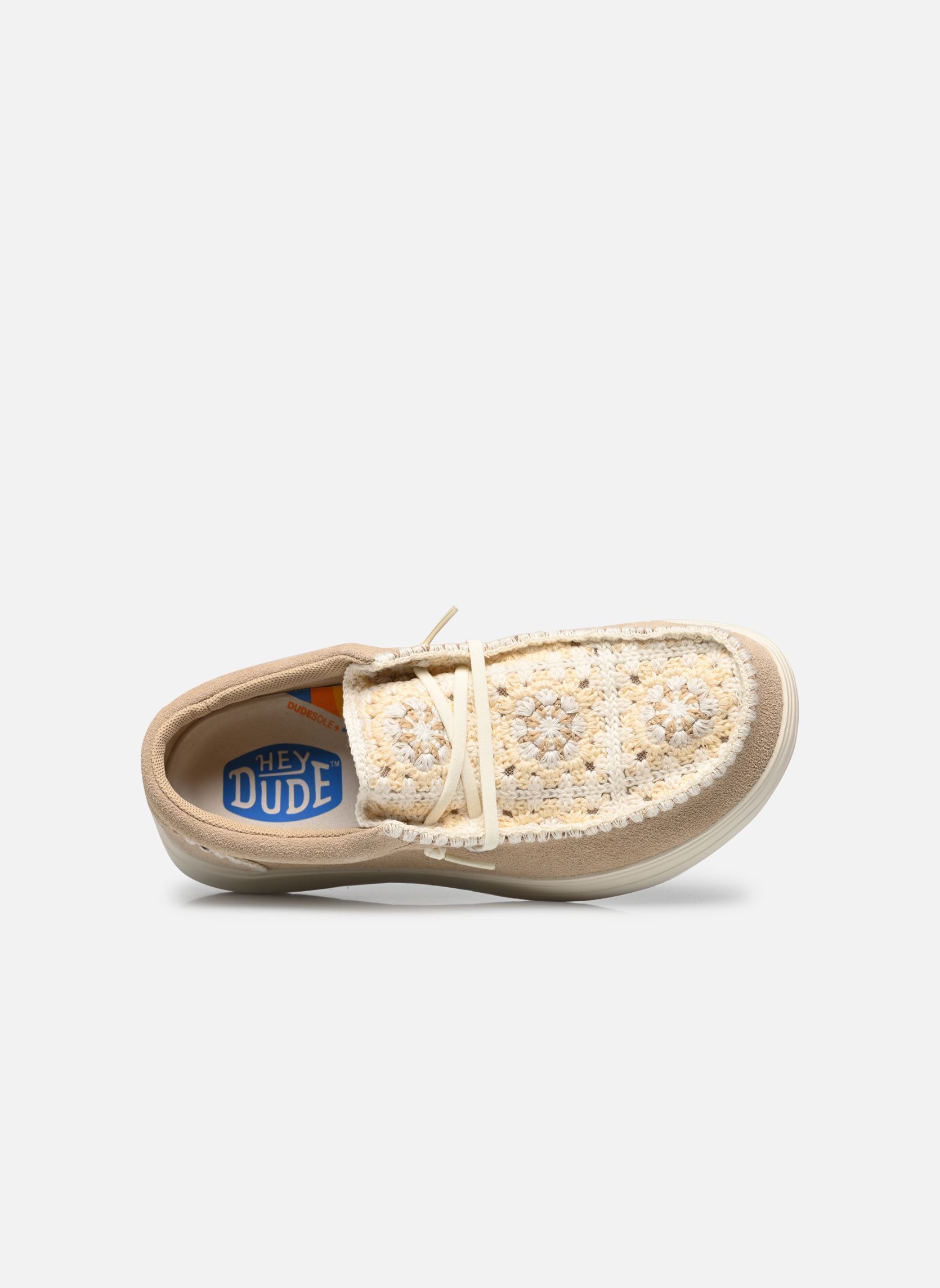 Sneaker Wendy COMF Suede Crochet damen beige HEYDUDE Sneaker Wendy COMF Suede Crochet damen beige IRISH CREAM/MULTI