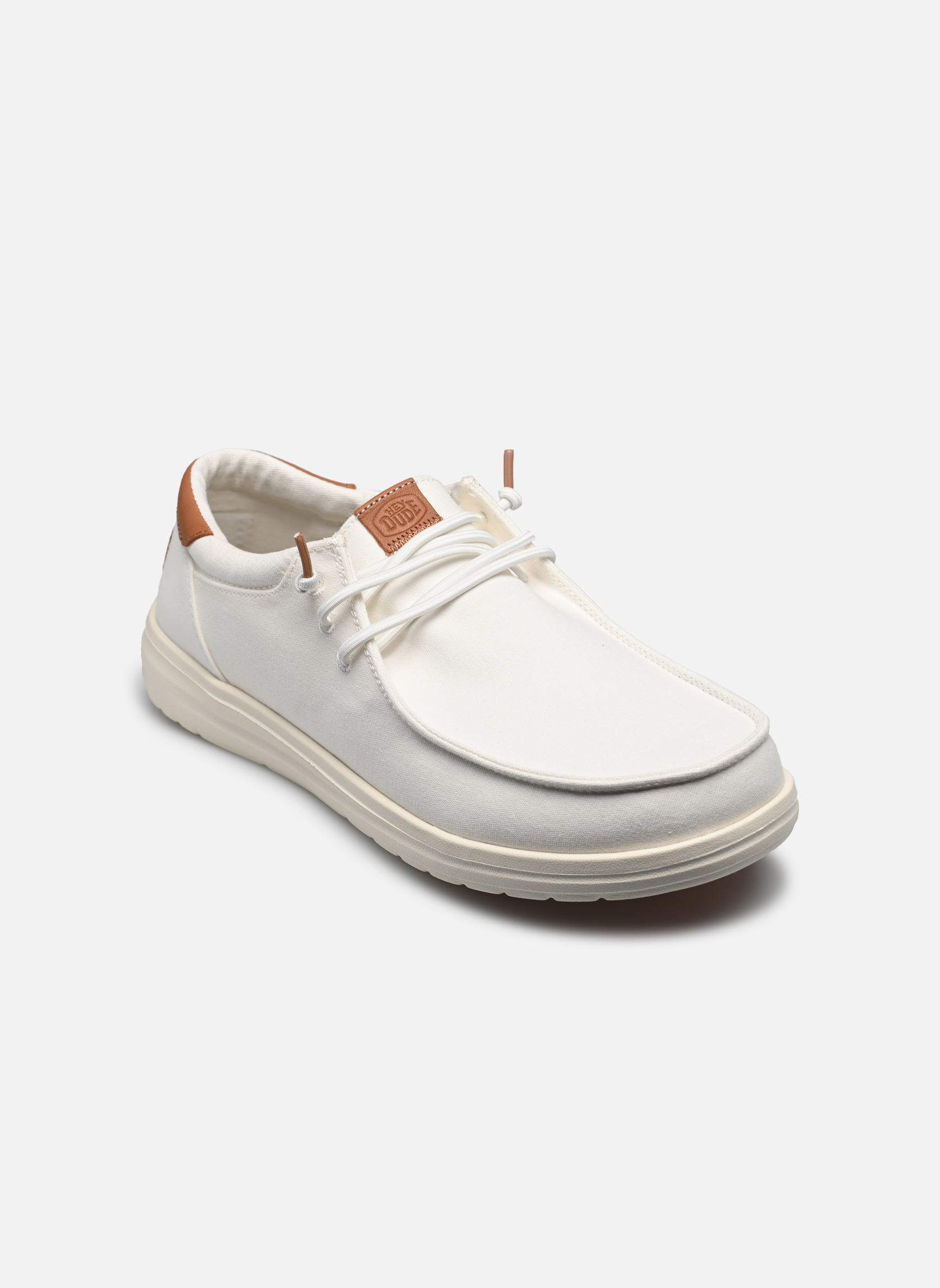 Baskets toile Paul Canvas homme blanc HEYDUDE Baskets toile Paul Canvas homme blanc WHITE