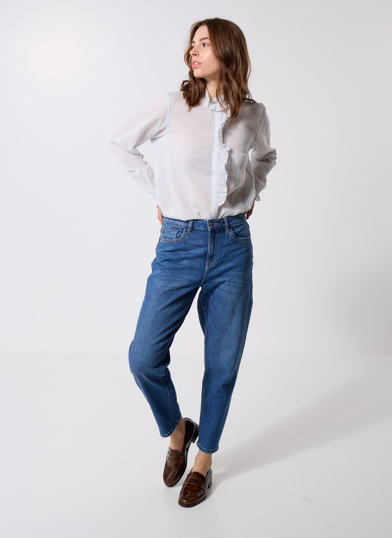 Chemises manches longues SHINE femme bleu Georgia Rose Chemises manches longues SHINE femme bleu RAY-RUFINESHIRF-W