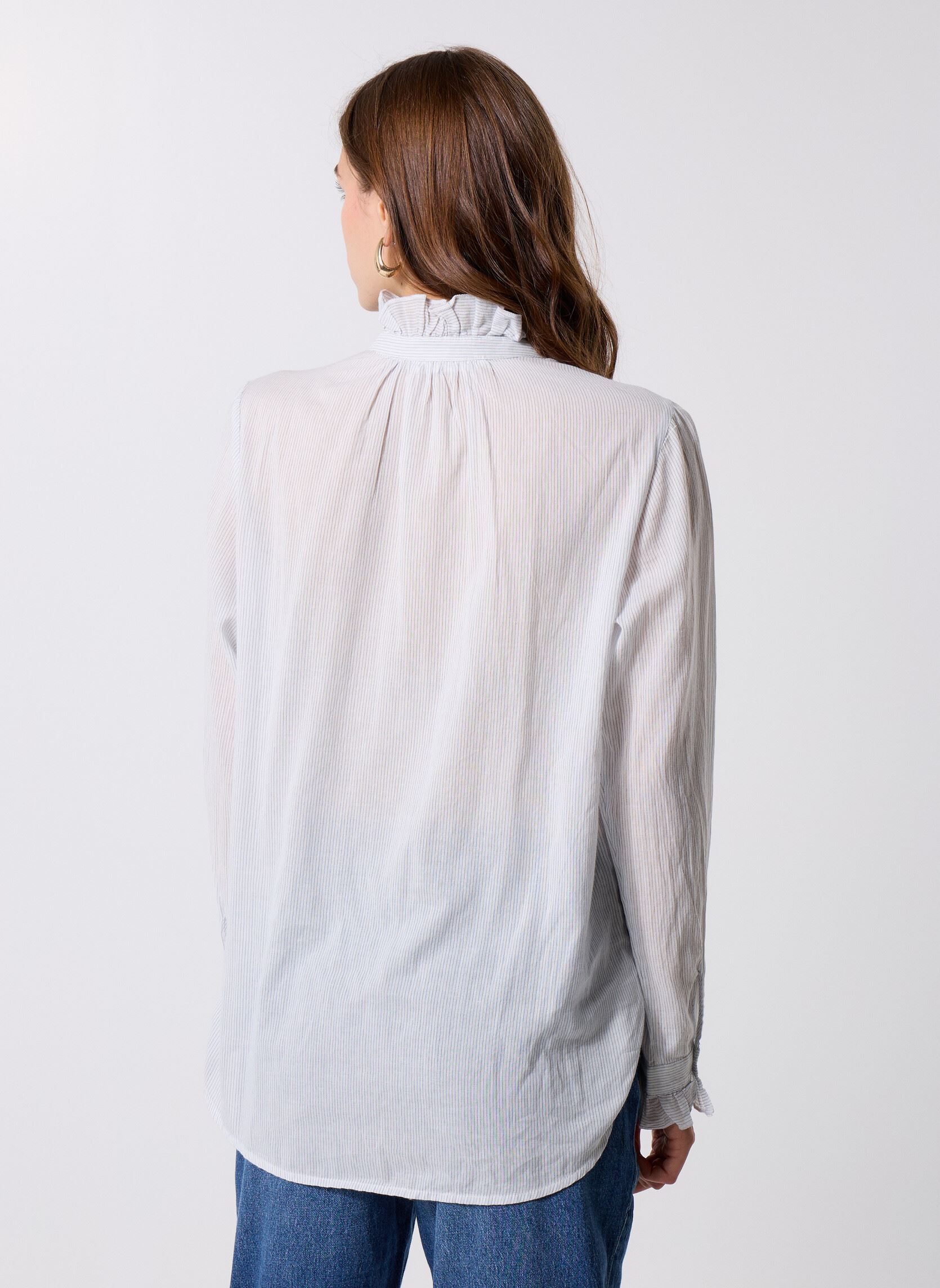 Chemises manches longues SHINE femme bleu Georgia Rose Chemises manches longues SHINE femme bleu RAY-RUFINESHIRF-W
