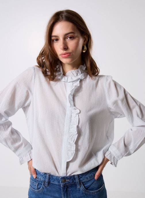 Georgia Rose Lange mouw overhemden SHINE dames blauw