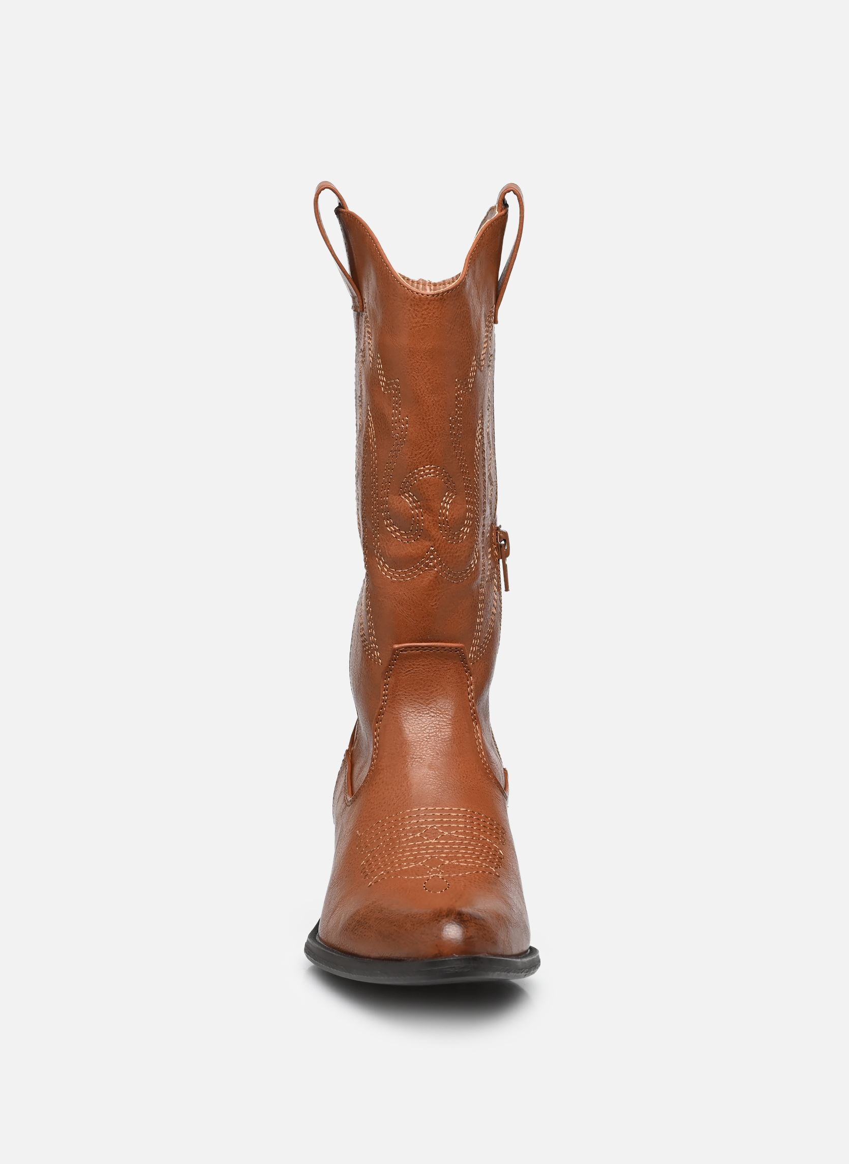 Bottines santiags Boots THYNON femme marron MADE BY Bottines santiags Boots THYNON femme marron Cognac