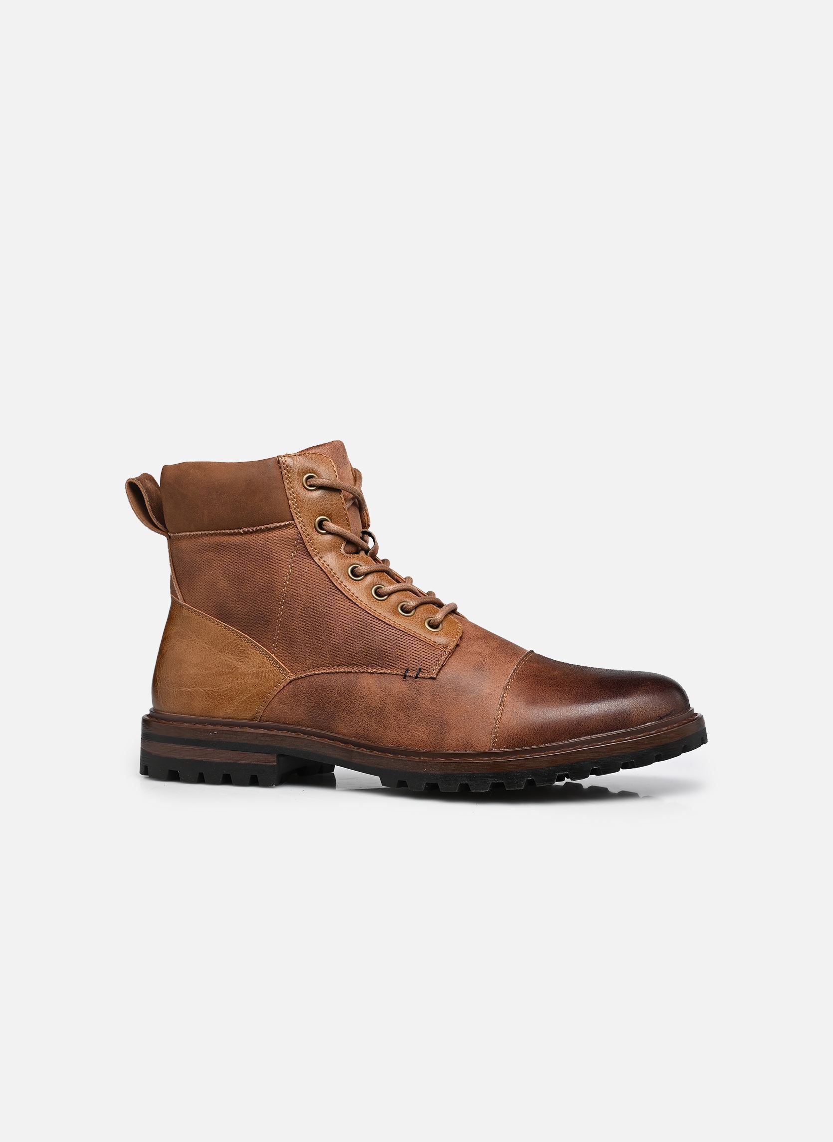 Veterlaarsjes Boots THODYAN heren bruin MADE BY Veterlaarsjes Boots THODYAN heren bruin TAN PU