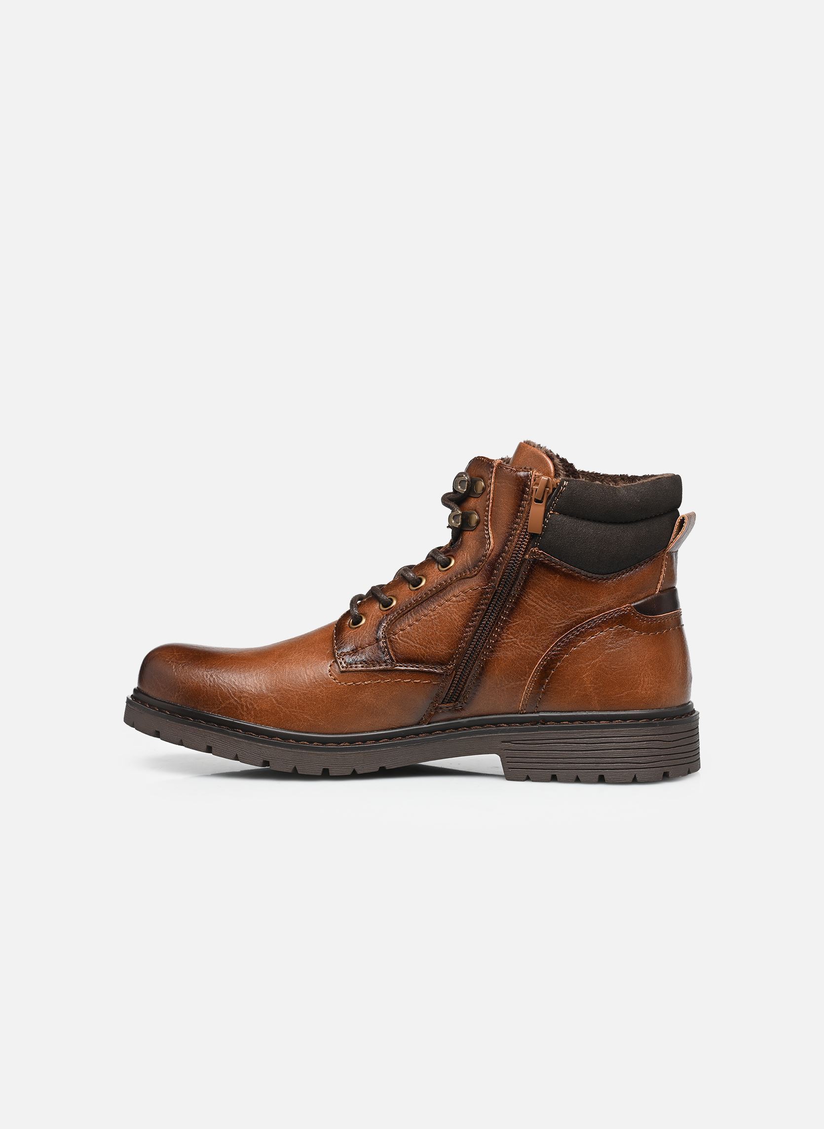 Geschnürte Stiefeletten Boots THOXOUS herren braun MADE BY Geschnürte Stiefeletten Boots THOXOUS herren braun COGNAC