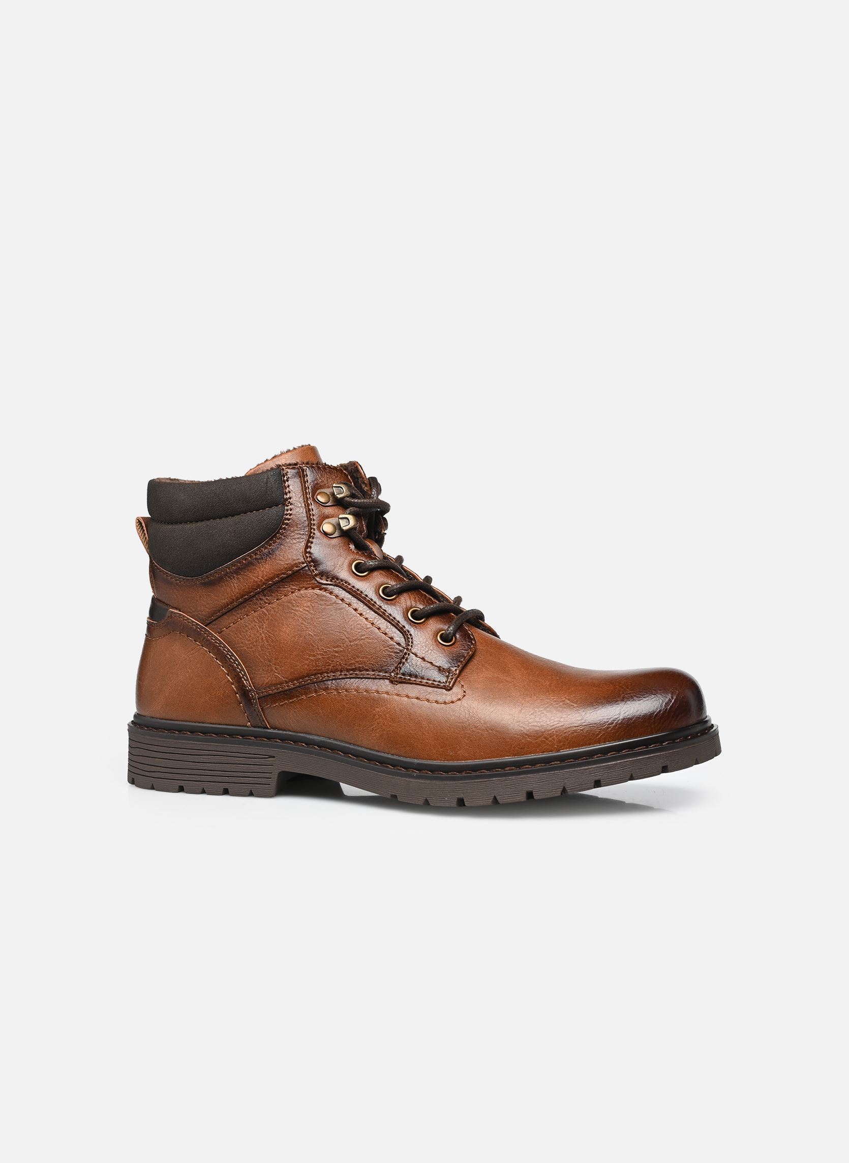 Geschnürte Stiefeletten Boots THOXOUS herren braun MADE BY Geschnürte Stiefeletten Boots THOXOUS herren braun COGNAC
