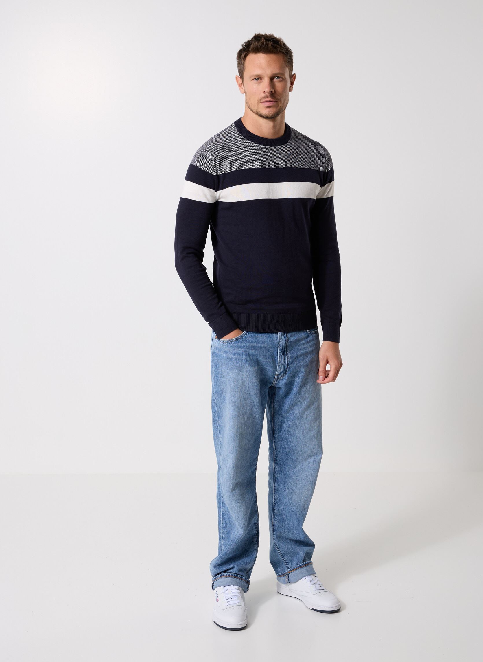Pulls PHILBLOC homme bleu MADE BY Pulls PHILBLOC homme bleu NIGHT SKY
