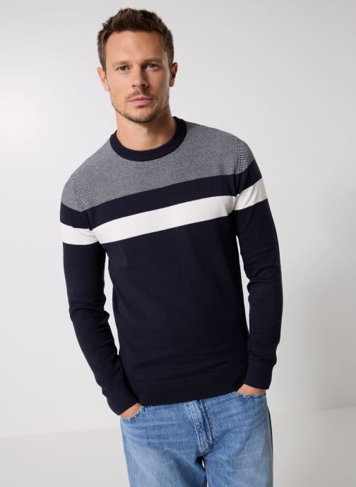 MADE BY Pulls PHILBLOC homme bleu