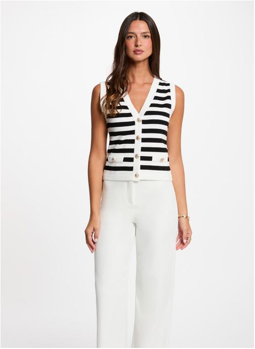 Morgan Gilets 251-MKIVA femme blanc