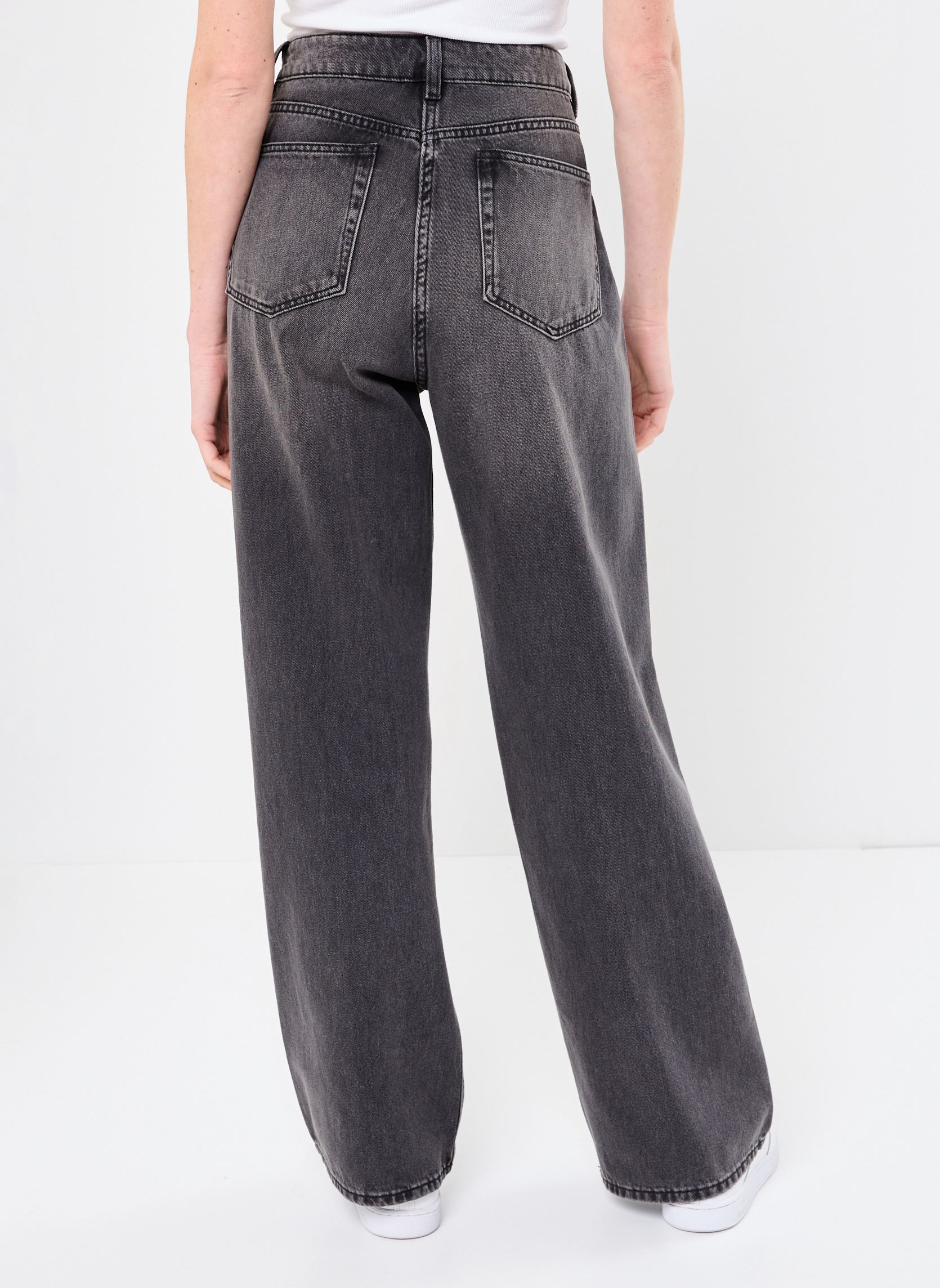 Wijde jeans / Flared Jeans PWIDE2 dames zwart MADE BY Wijde jeans / Flared Jeans PWIDE2 dames zwart DENIM BLACK