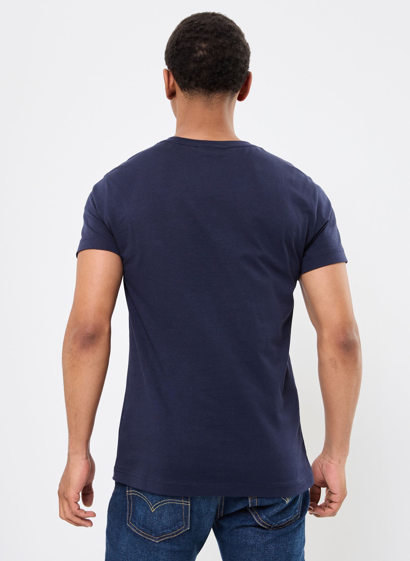 Kurzarm-T-Shirts SLIM SHIELD V-NECK T-SHIRT herren blau GANT Kurzarm-T-Shirts SLIM SHIELD V-NECK T-SHIRT herren blau BLEU NUIT