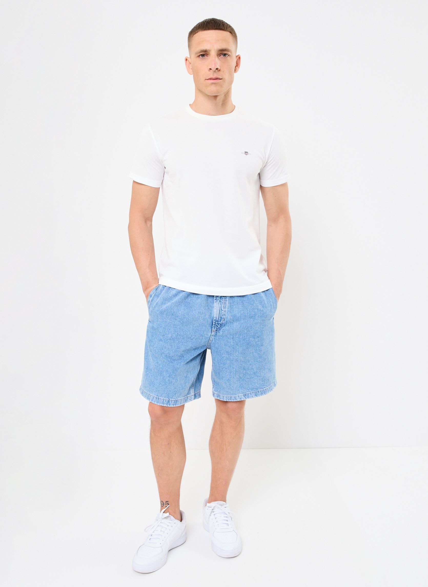 Tee-shirts manches courtes SLIM PIQUE SS T-SHIRT homme blanc GANT Tee-shirts manches courtes SLIM PIQUE SS T-SHIRT homme blanc COQUILLE OEUF