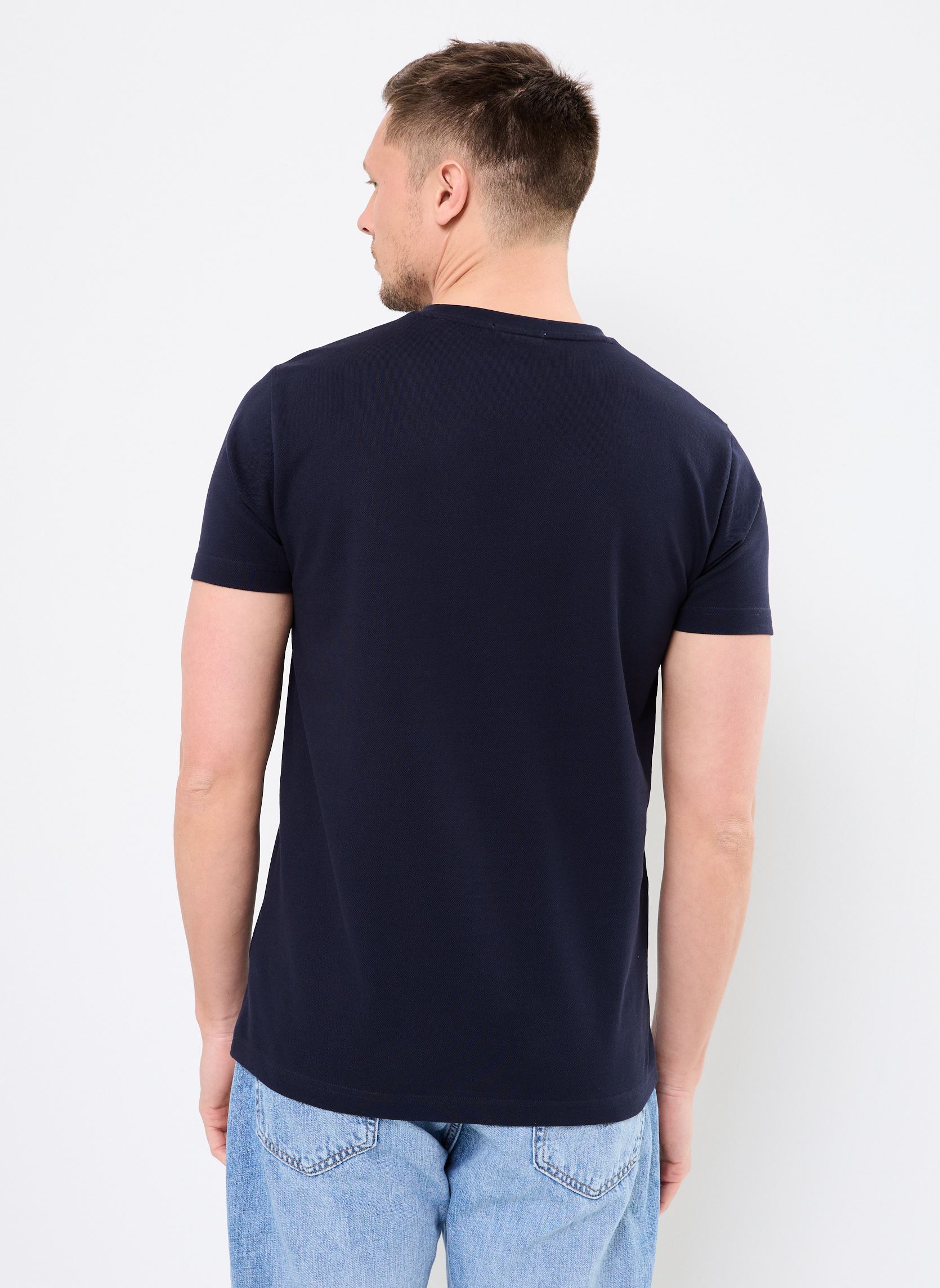 Tee-shirts manches courtes SLIM PIQUE SS T-SHIRT homme bleu GANT Tee-shirts manches courtes SLIM PIQUE SS T-SHIRT homme bleu BLEU NUIT