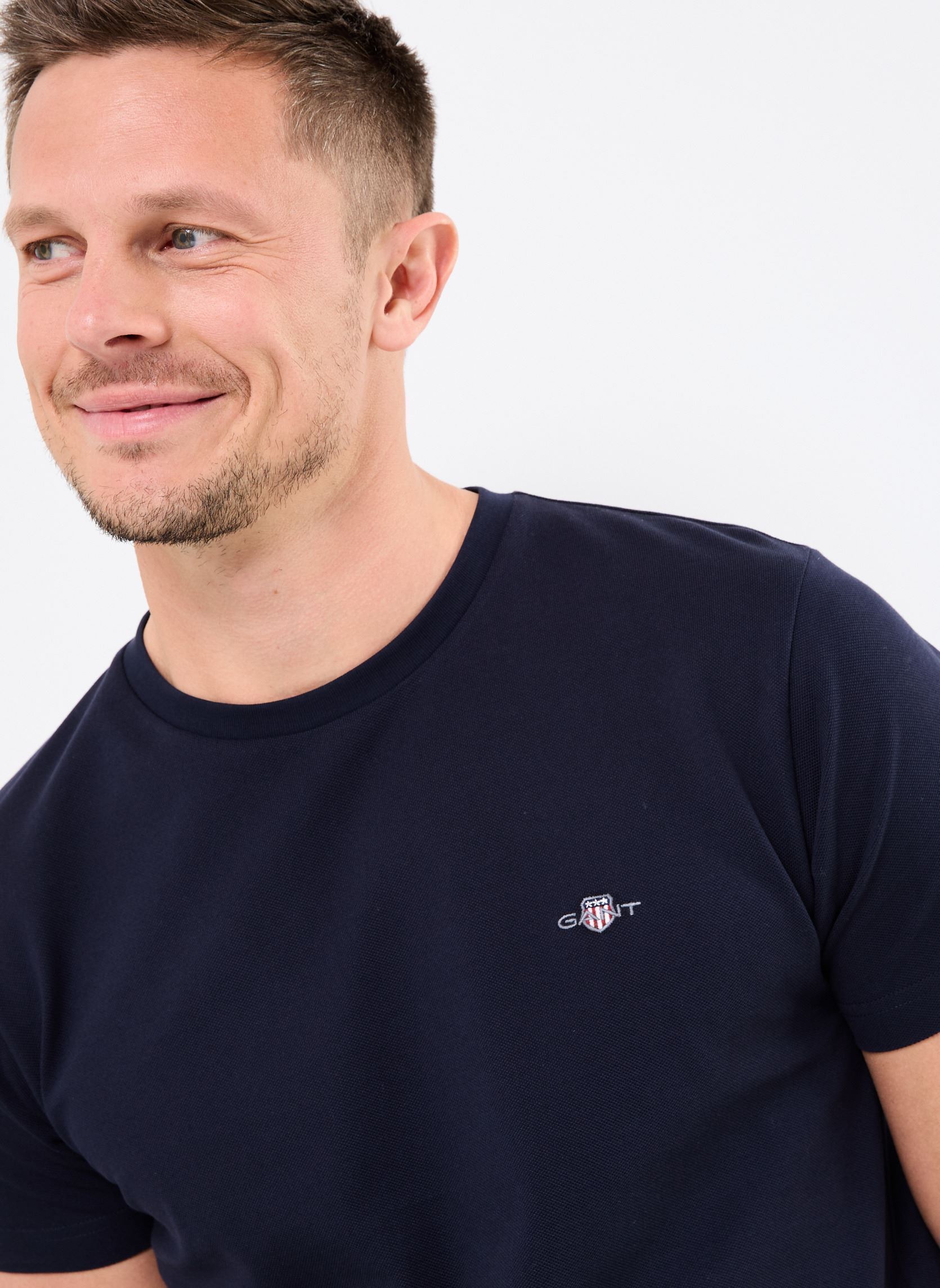 Tee-shirts manches courtes SLIM PIQUE SS T-SHIRT homme bleu GANT Tee-shirts manches courtes SLIM PIQUE SS T-SHIRT homme bleu BLEU NUIT