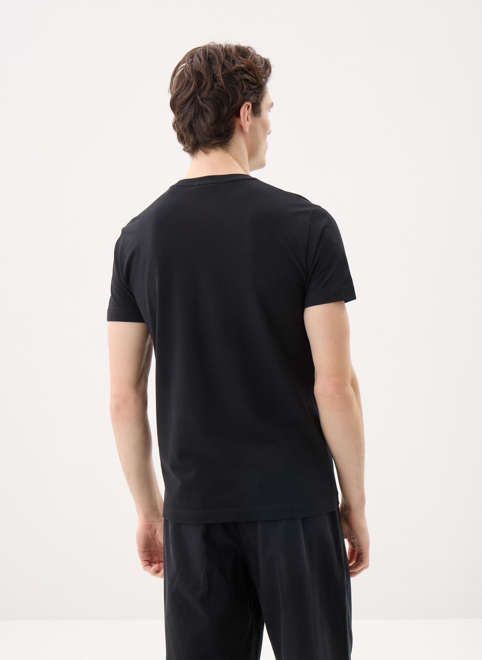 T-shirts met korte mouwen SLIM PIQUE SS T-SHIRT heren zwart GANT T-shirts met korte mouwen SLIM PIQUE SS T-SHIRT heren zwart BLACK