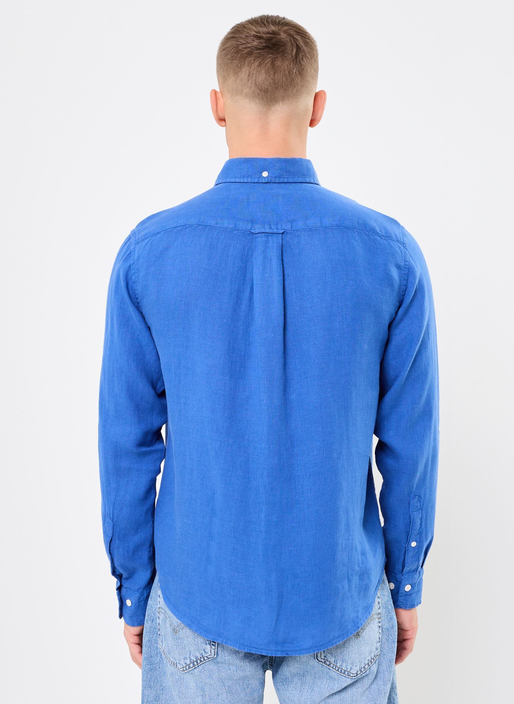 Hemden REG GMNT DYED LINEN SHIRT herren blau GANT Hemden REG GMNT DYED LINEN SHIRT herren blau BLEU ARMEE