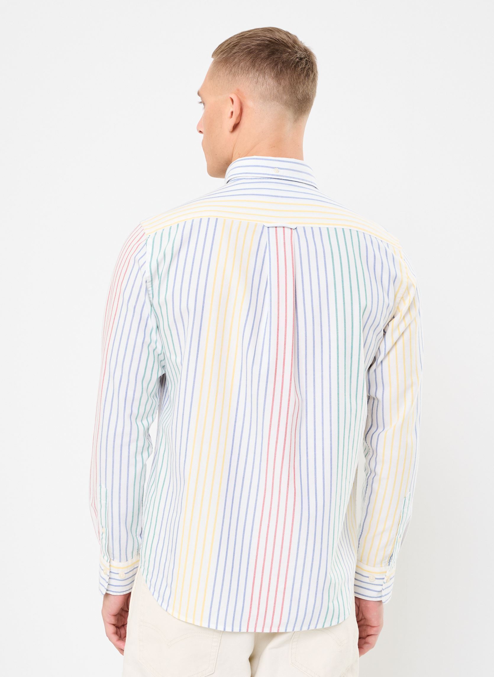 Hemden REG ARCHIVE OXF MULTI STRIPE SHIRT heren wit GANT Hemden REG ARCHIVE OXF MULTI STRIPE SHIRT heren wit MULTICOLORE