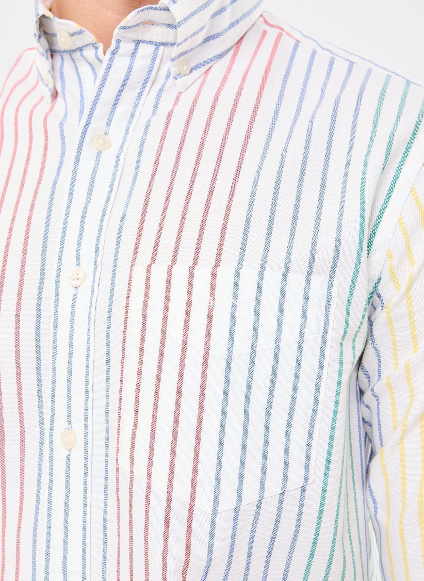 Hemden REG ARCHIVE OXF MULTI STRIPE SHIRT heren wit GANT Hemden REG ARCHIVE OXF MULTI STRIPE SHIRT heren wit MULTICOLORE