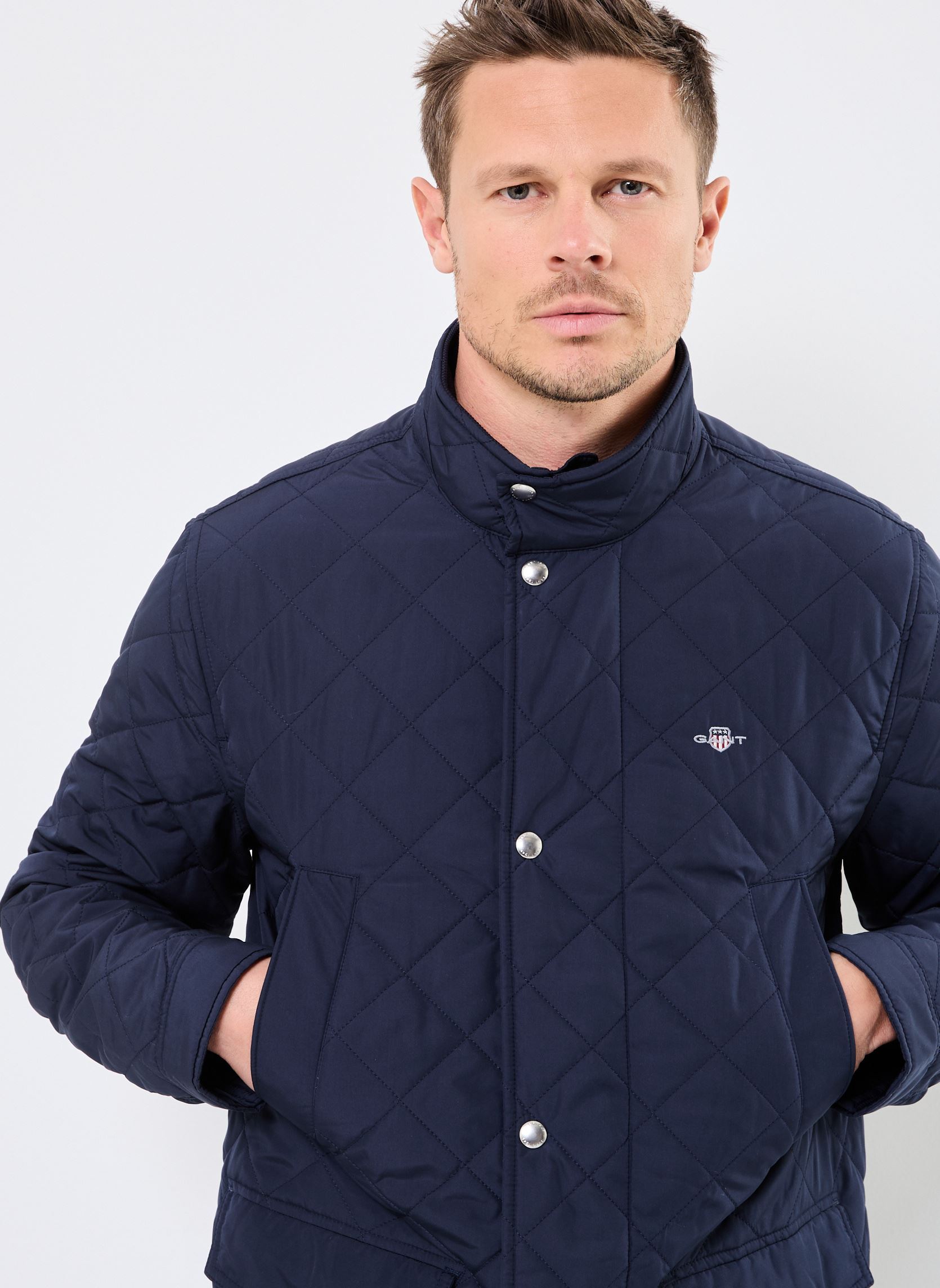 Klassieke jassen QUILTED WINDCHEATER MID JACKET heren blauw GANT Klassieke jassen QUILTED WINDCHEATER MID JACKET heren blauw BLEU NUIT
