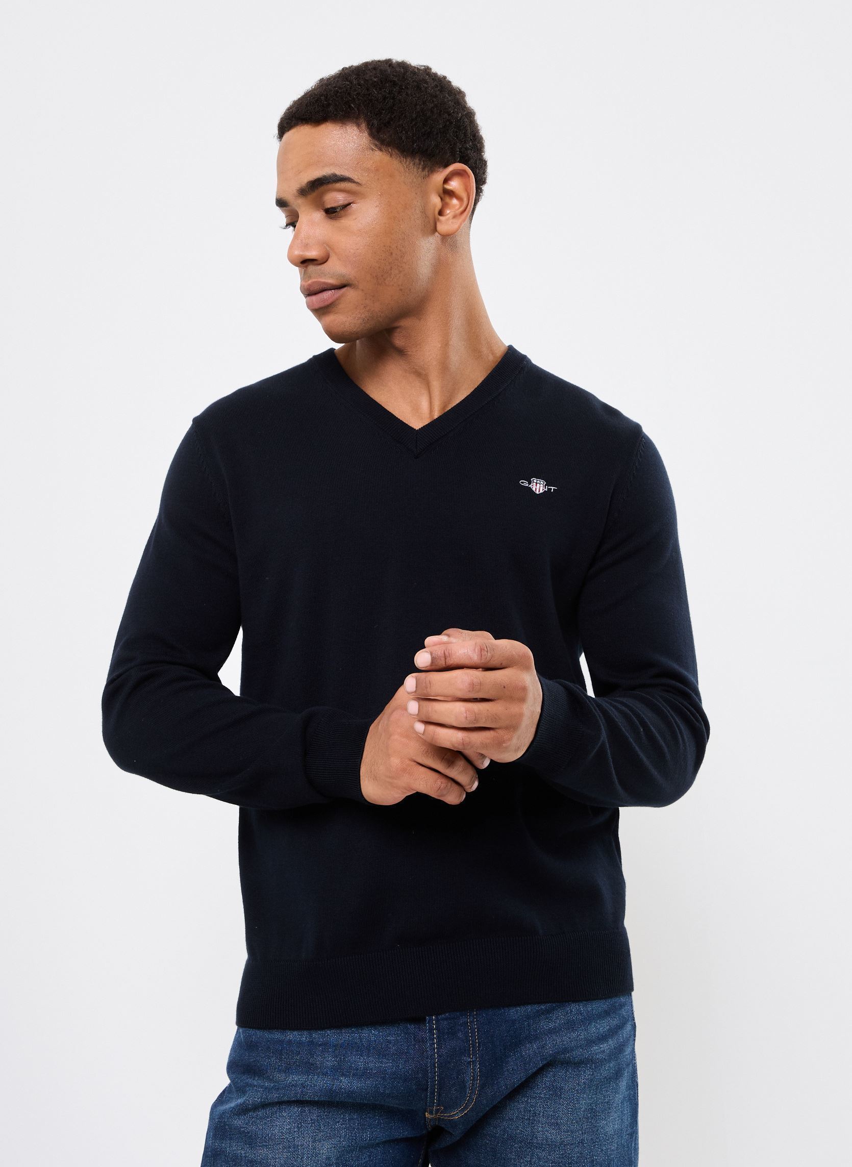 Vêtements GANT CLASSIC COTTON V NECK pour Accessoires