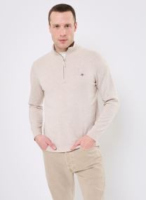 Truien CLASSIC COTTON HALFZIP heren beige GANT Truien CLASSIC COTTON HALFZIP heren beige ARGILE MELANGE