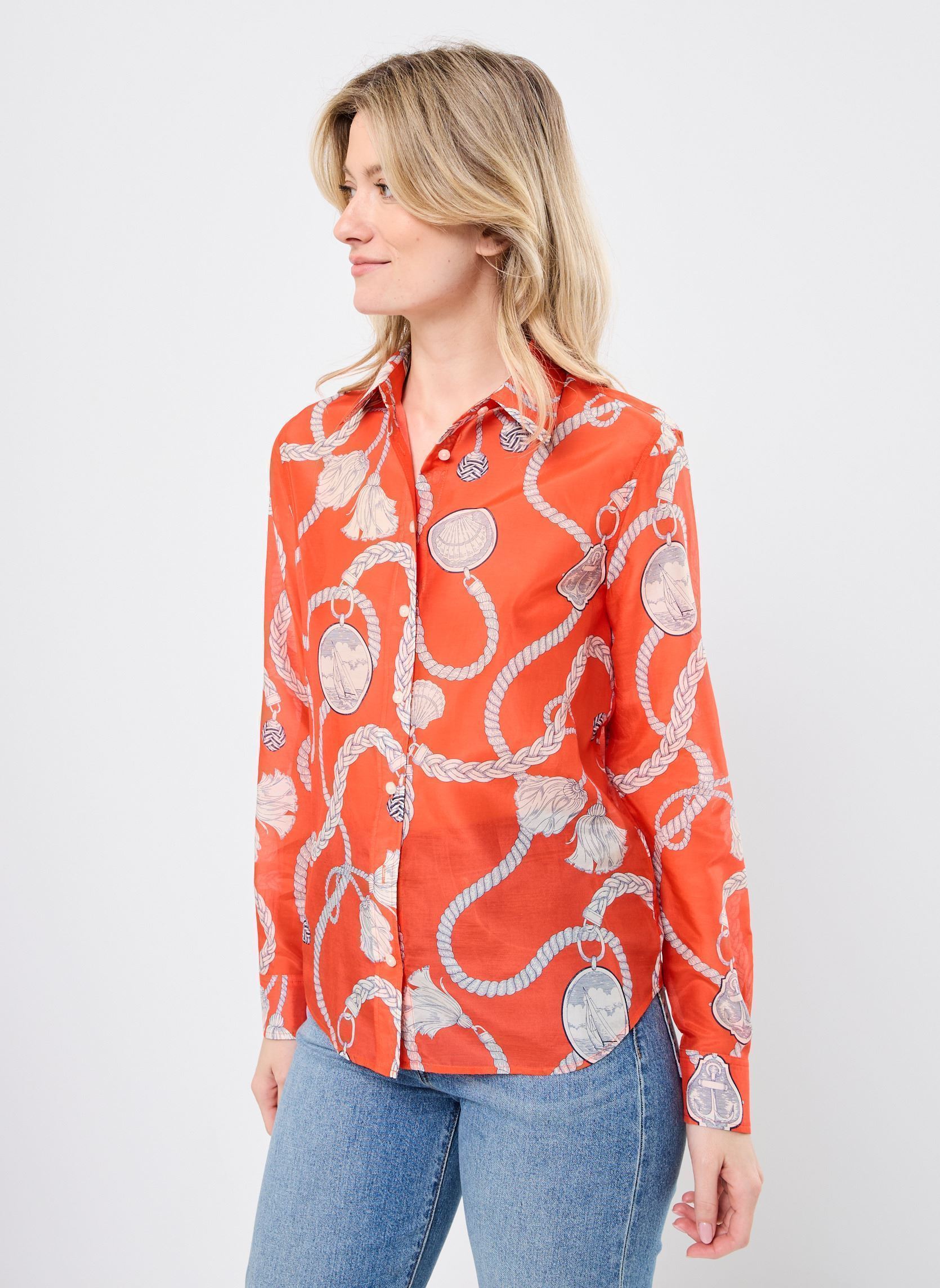 Vêtements GANT REG SAILING PRINT COT SILK SHIRT pour Accessoires