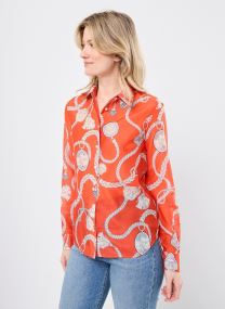Chemises manches longues REG SAILING PRINT COT SILK SHIRT femme orange