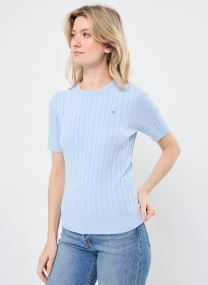 Pulls STRETCH COTTON CABLE SS C-NECK femme bleu GANT Pulls STRETCH COTTON CABLE SS C-NECK femme bleu AQUA