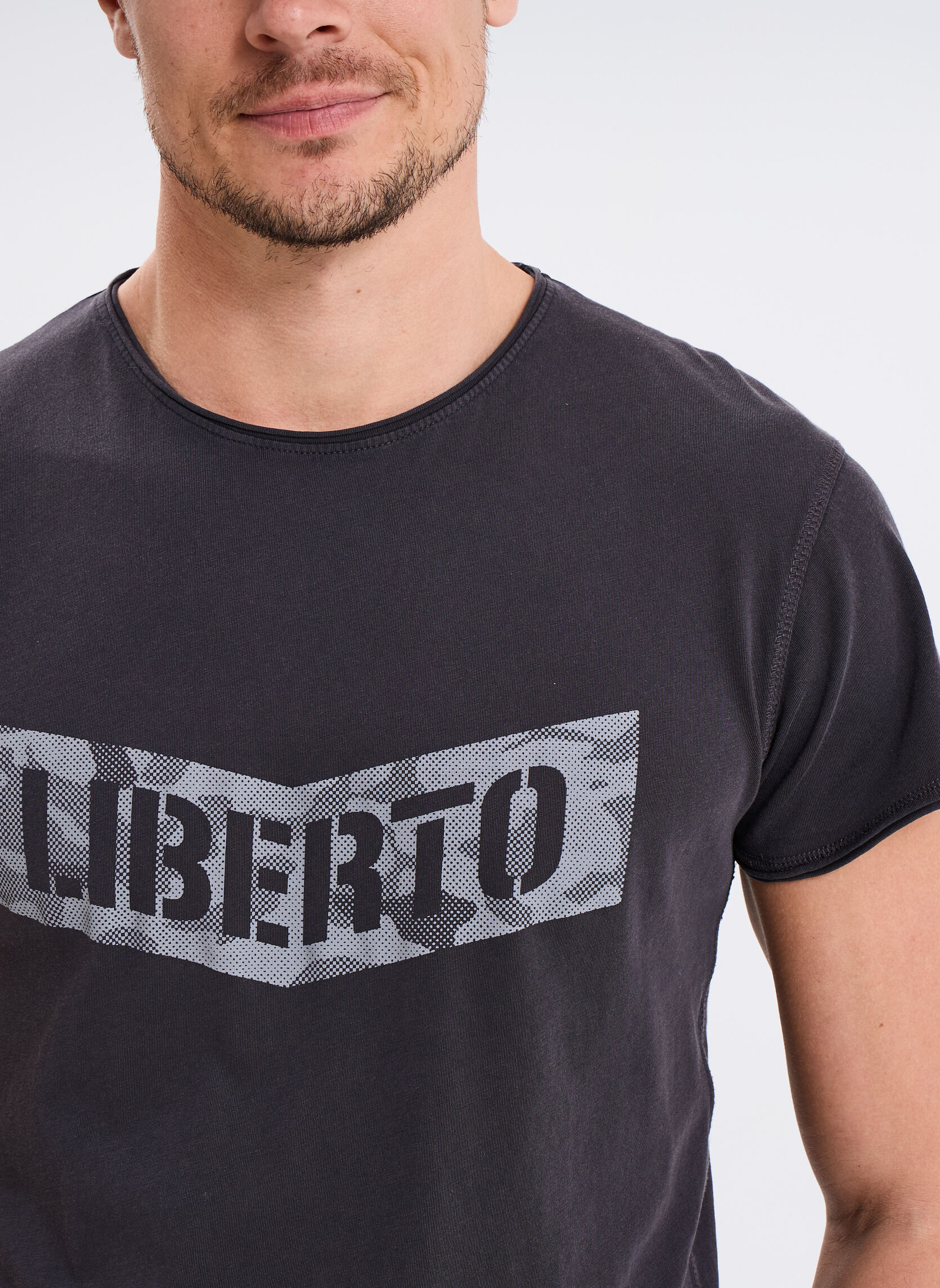 Tee-shirts LIB1ICON_RAW homme gris LIBERTO Tee-shirts LIB1ICON_RAW homme gris Gris foncé