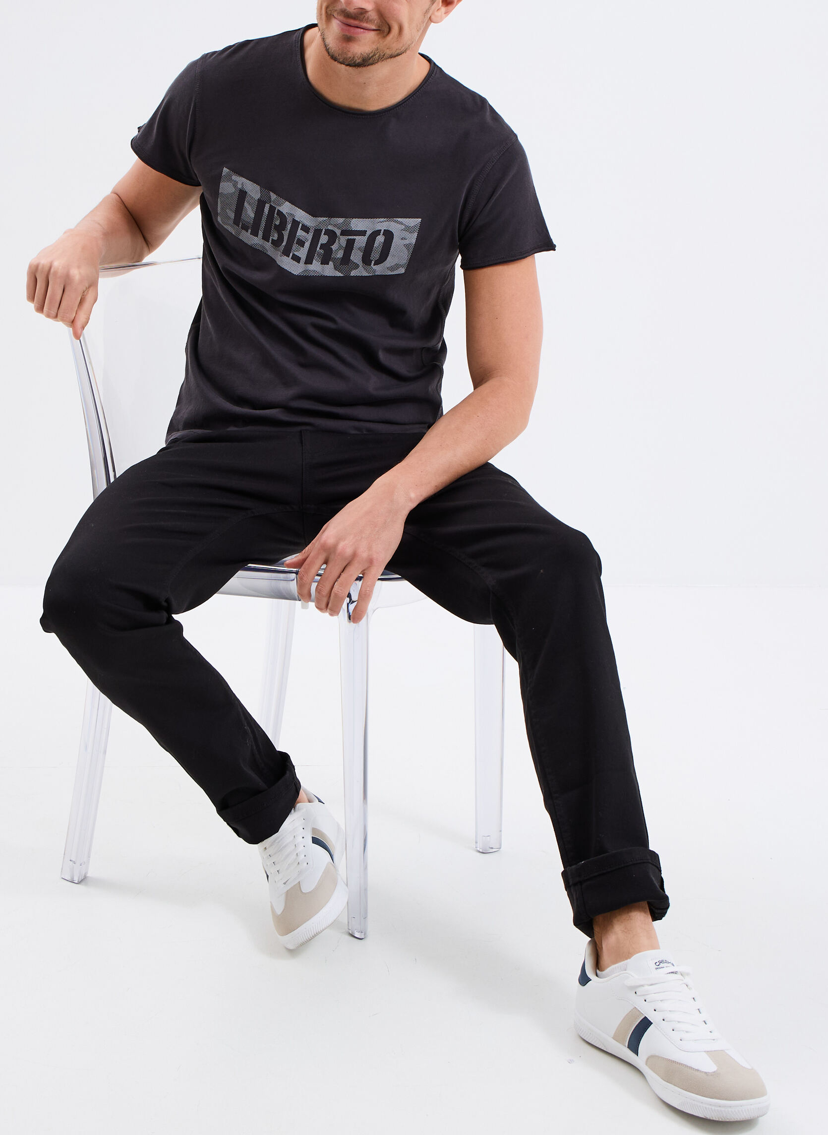 Tee-shirts LIB1ICON_RAW homme gris LIBERTO Tee-shirts LIB1ICON_RAW homme gris Gris foncé