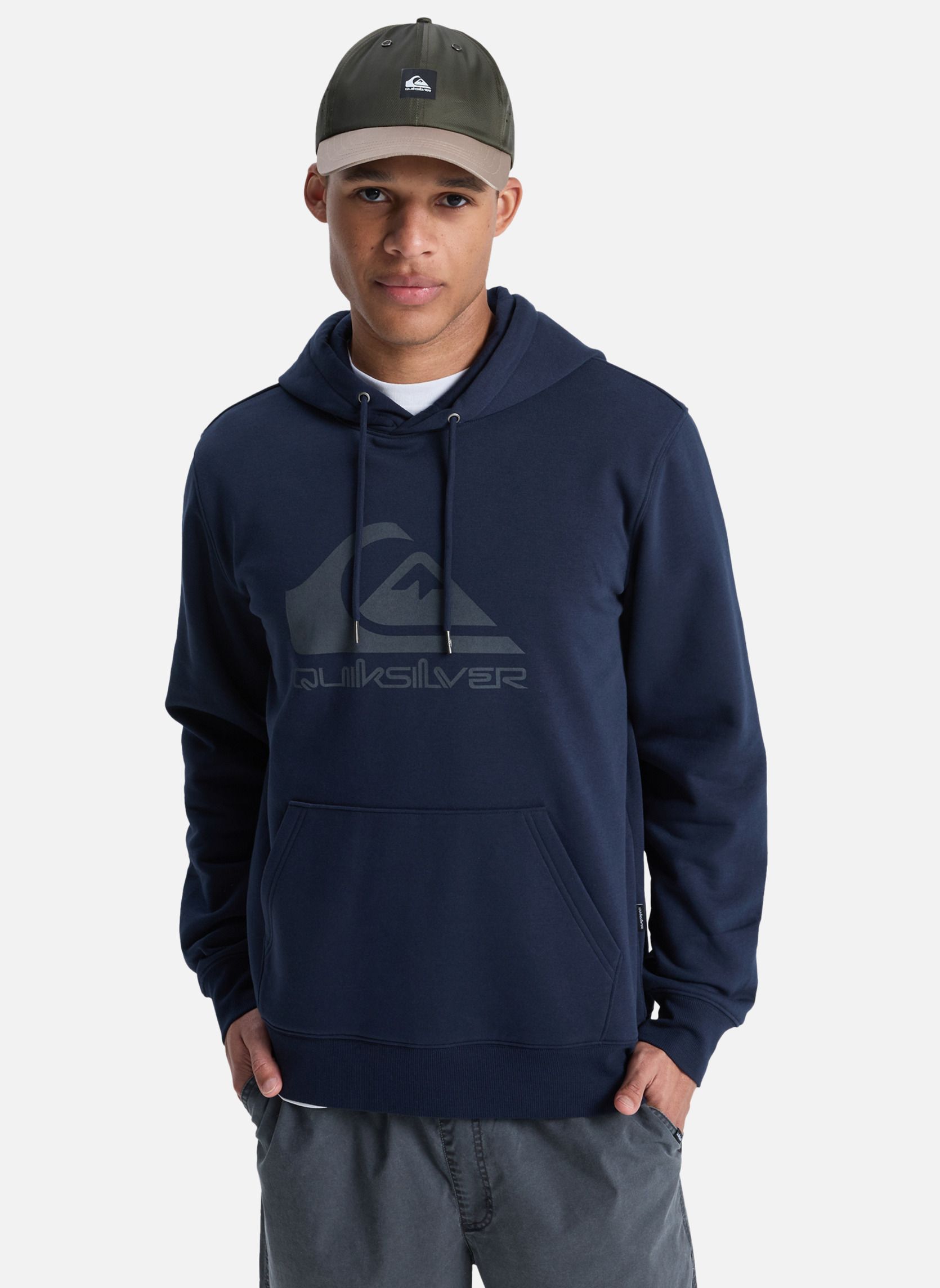 Sweats à capuche Comp Logo homme bleu Quiksilver Sweats à capuche Comp Logo homme bleu Bleu foncé