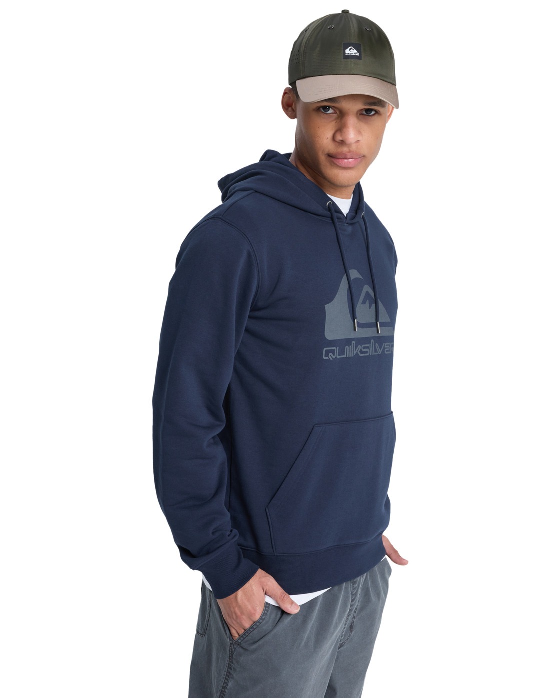 Sweats à capuche Comp Logo homme bleu Quiksilver Sweats à capuche Comp Logo homme bleu Bleu foncé